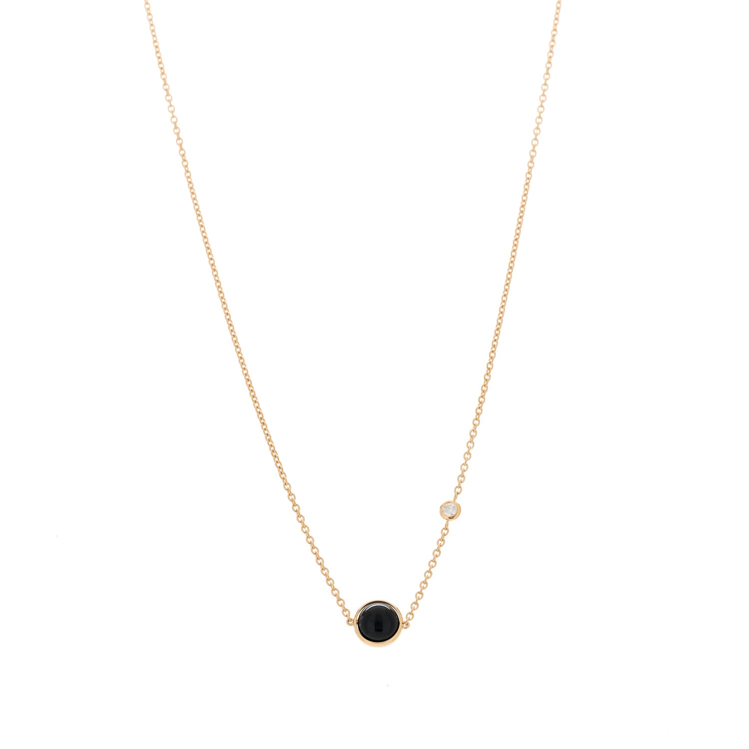 Piaget 18K Rose Gold Diamond Black Onyx Possession Pendant Necklace 1 of 7