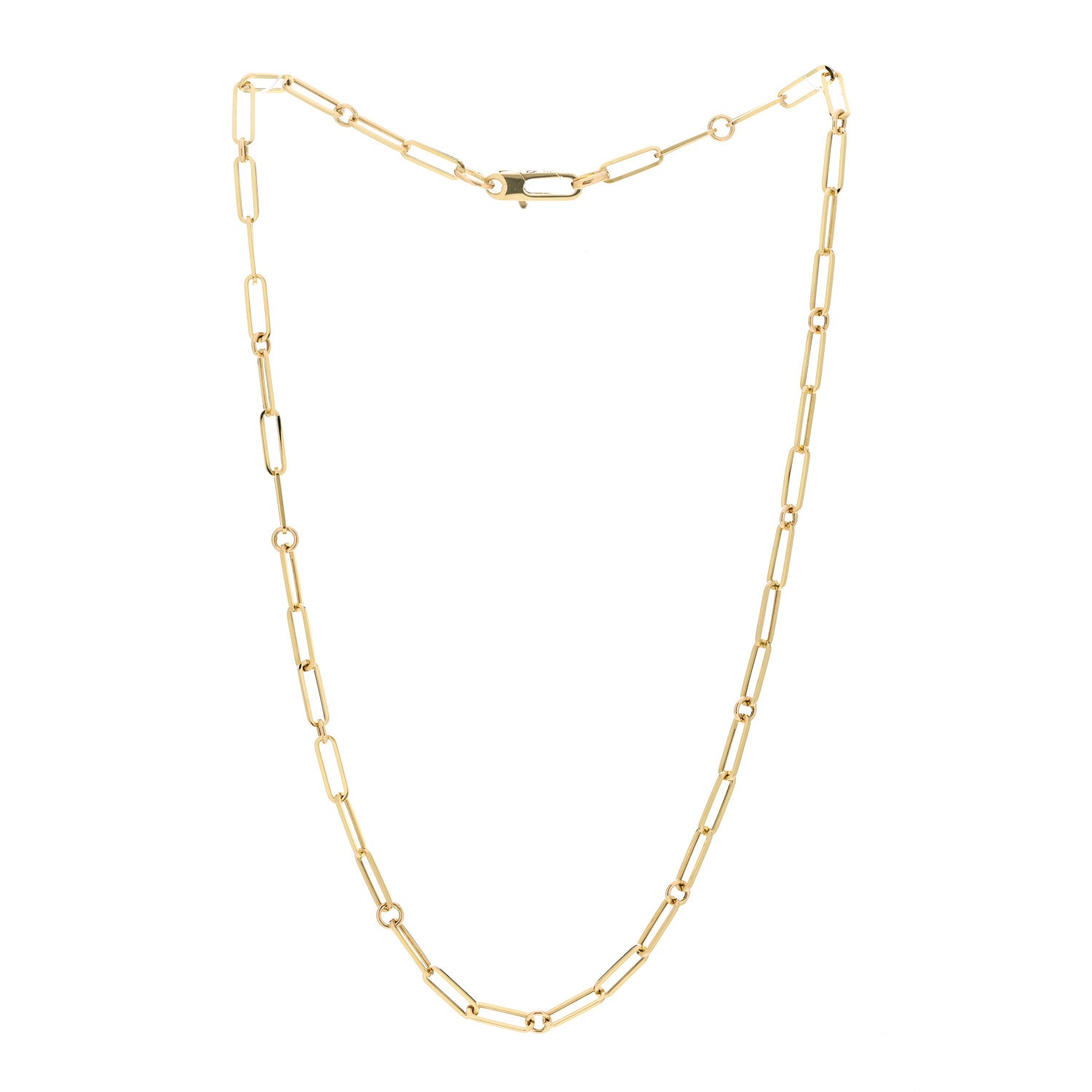 Roberto Coin 18K Yellow Gold Paper Clip Link Necklace 3 of 5