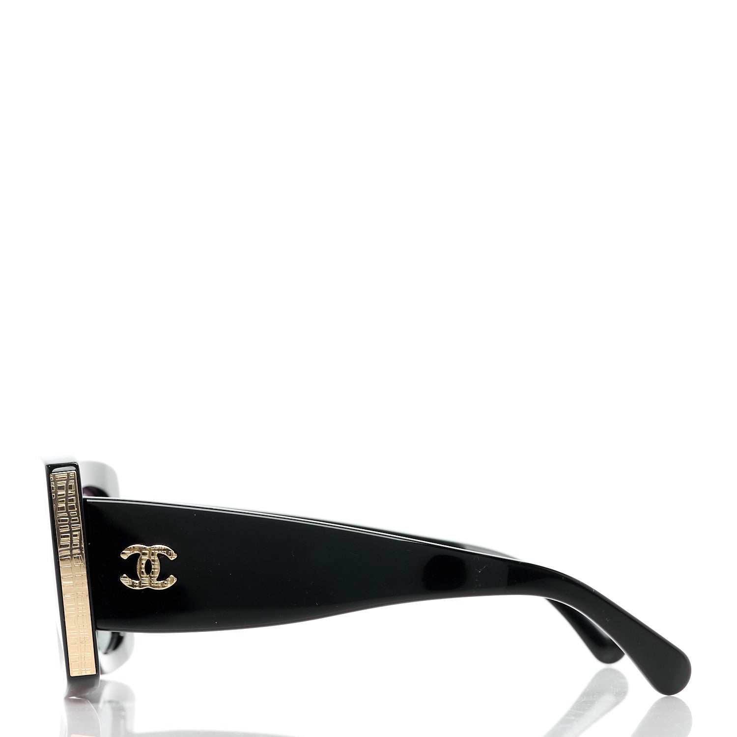 Chanel Acetate Rectangle Sunglasses 5435 Black 3 of 8