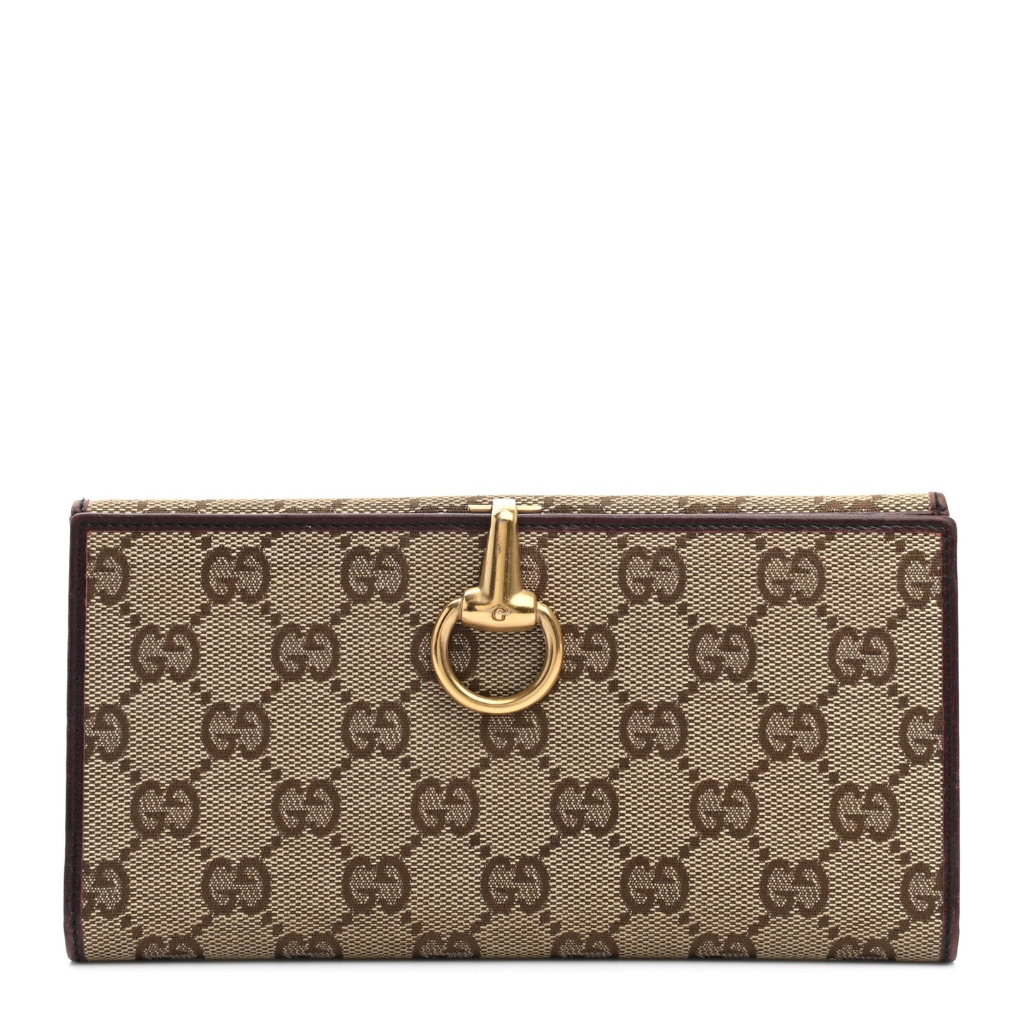 Monogram Horsebit Continental Wallet Dark Brown