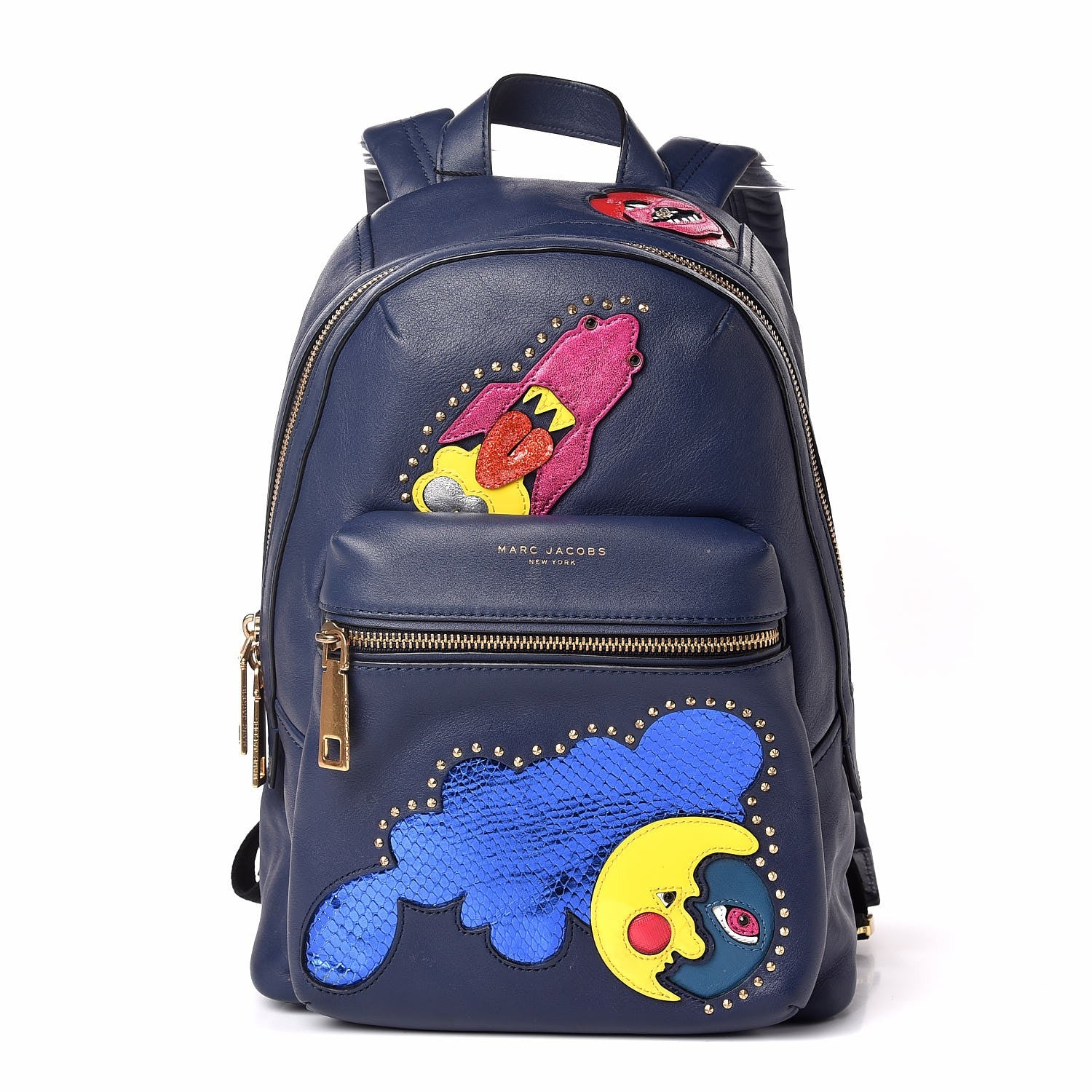Marc Jacobs Calfskin Rocket Julie Verhoeven Patchwork Biker Backpack Multi 1 of 8