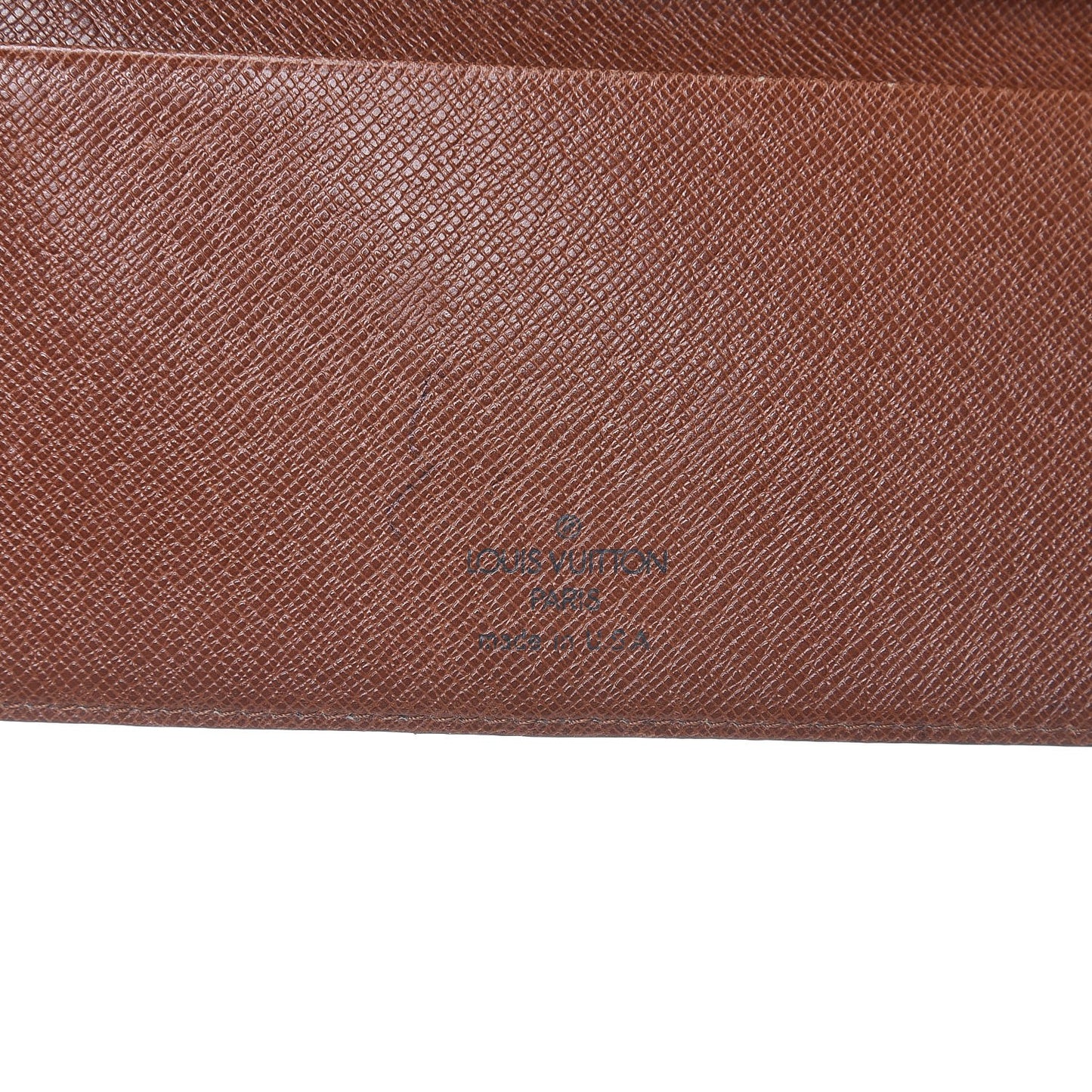Monogram Simple Checkbook Holder Wallet