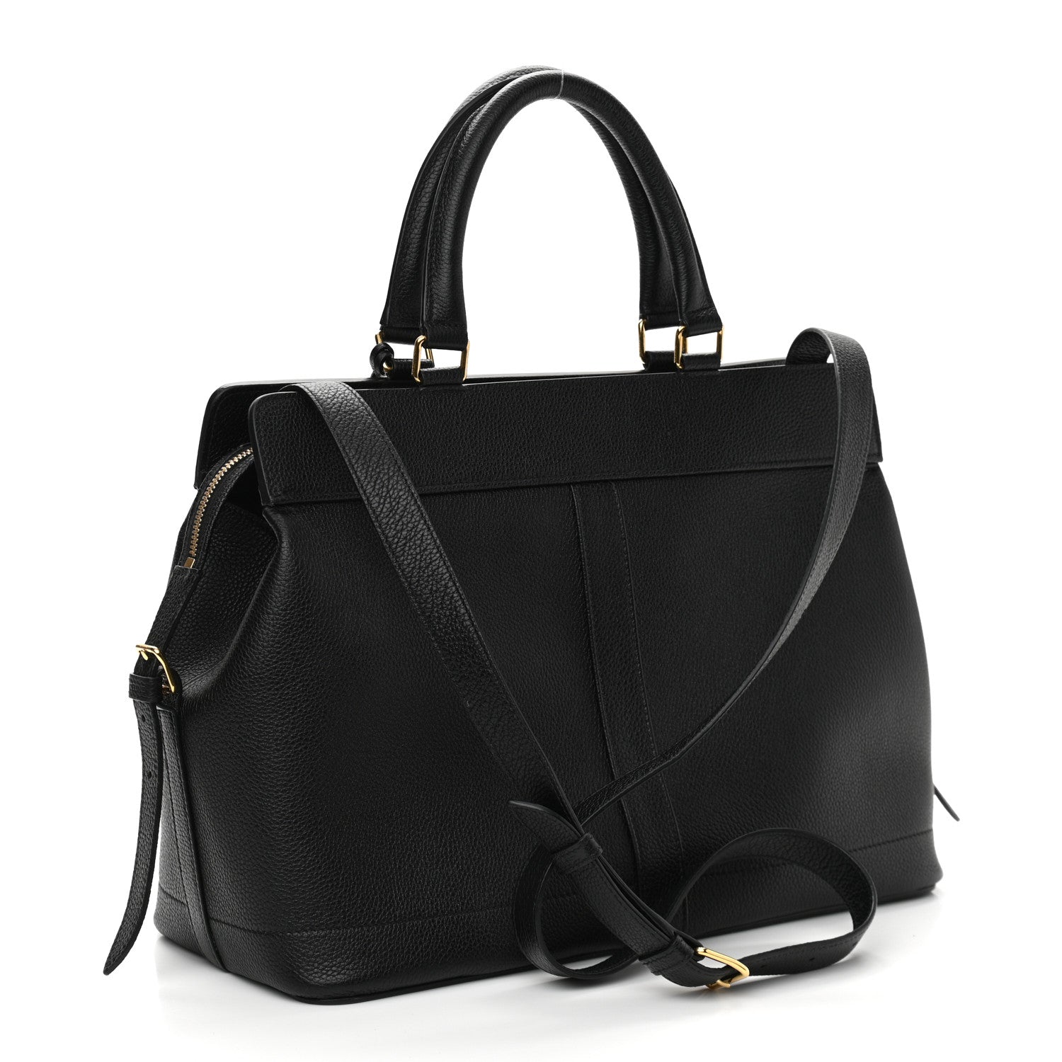 Celine Grained Calfskin Medium Cabas De France Black 3 of 10