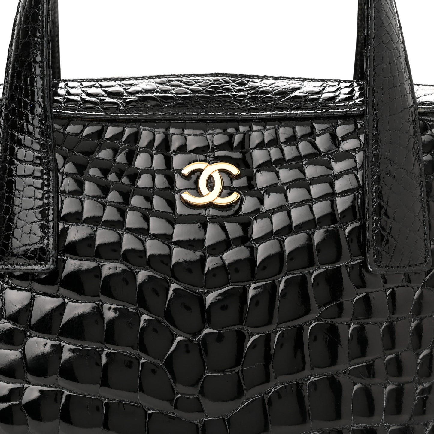 Alligator Bowler Bag Black