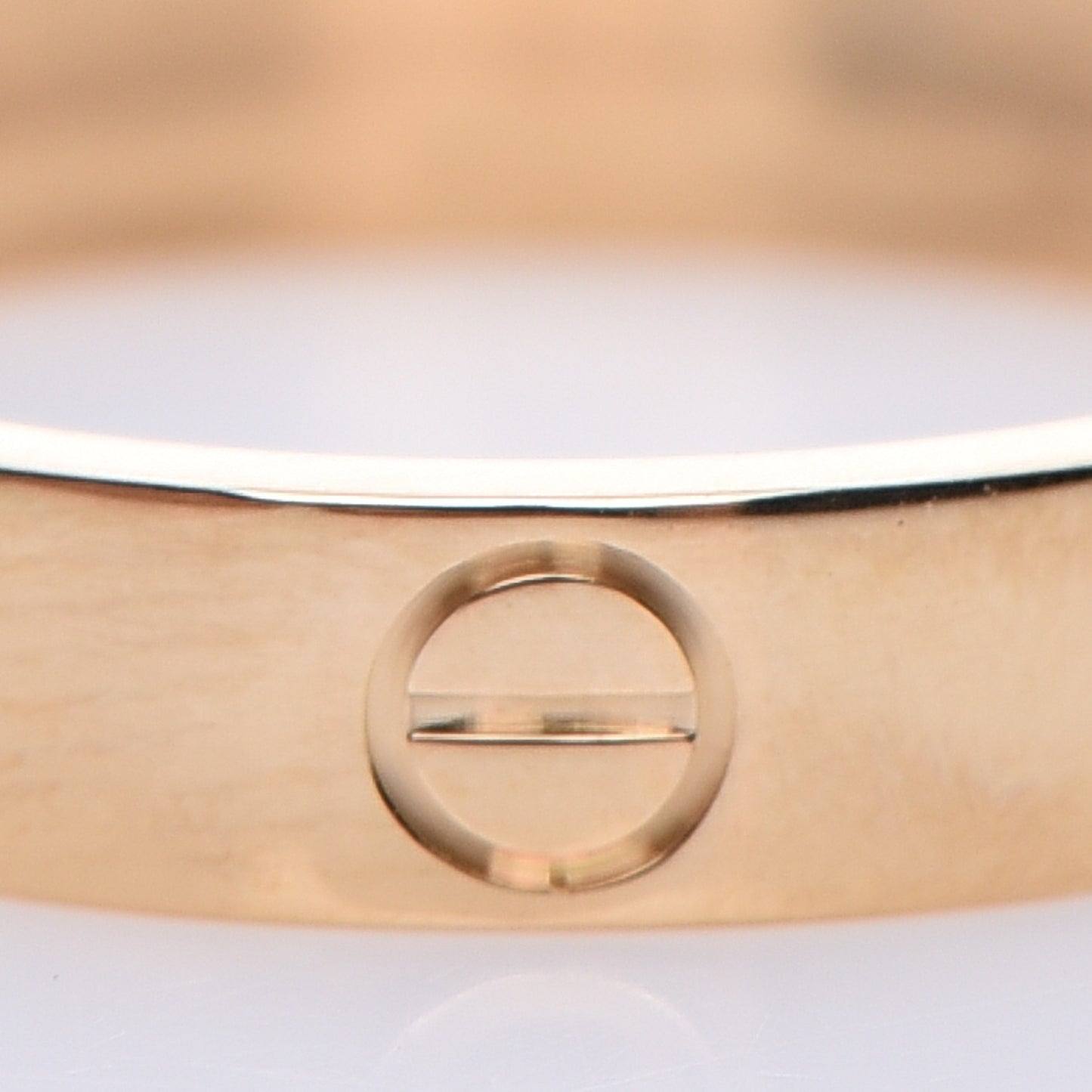 18K Yellow Gold 3.5mm LOVE Wedding Band Ring 55 7.25