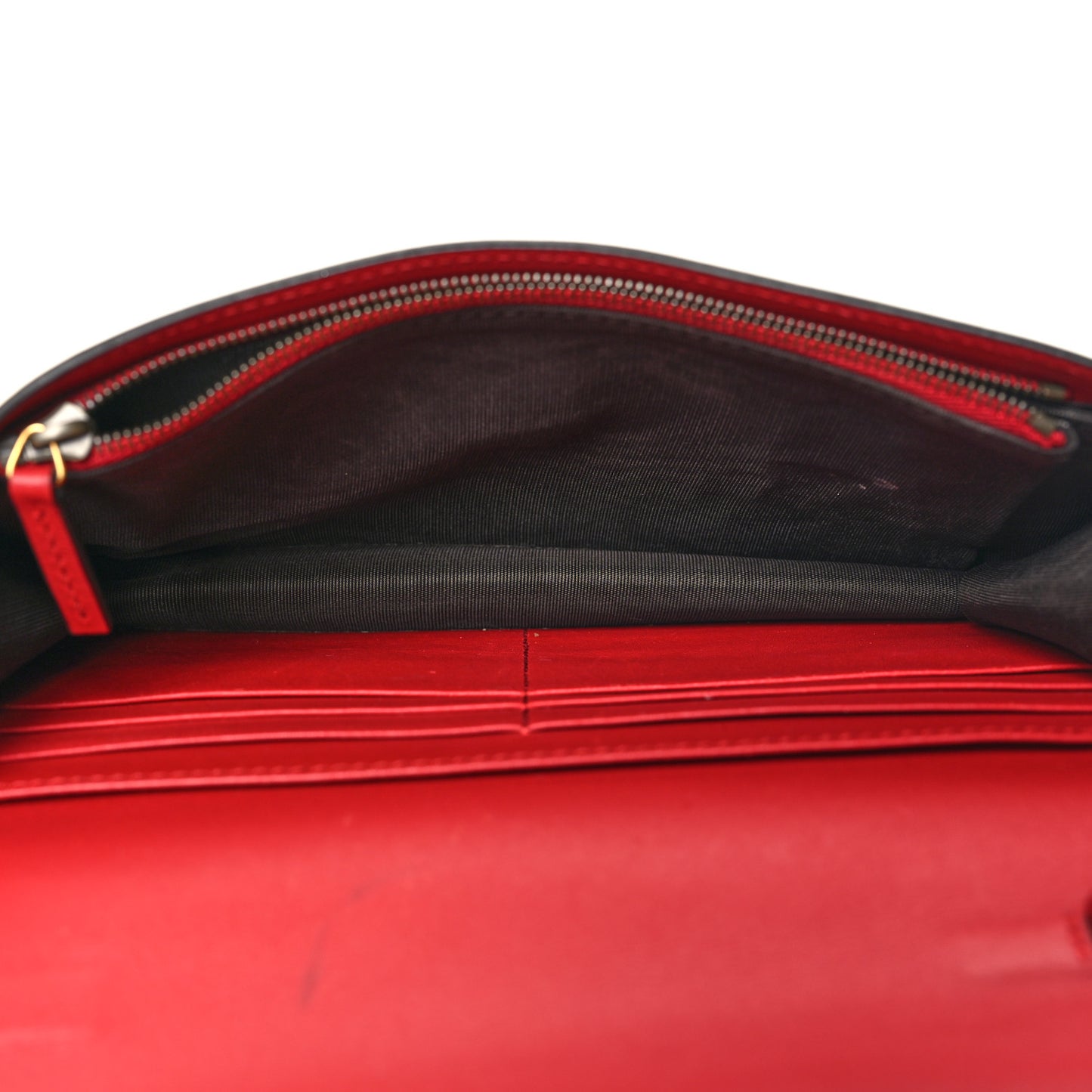 Calfskin Queen Margaret Chain Wallet Blue Agata Hibiscus Red Mystic White