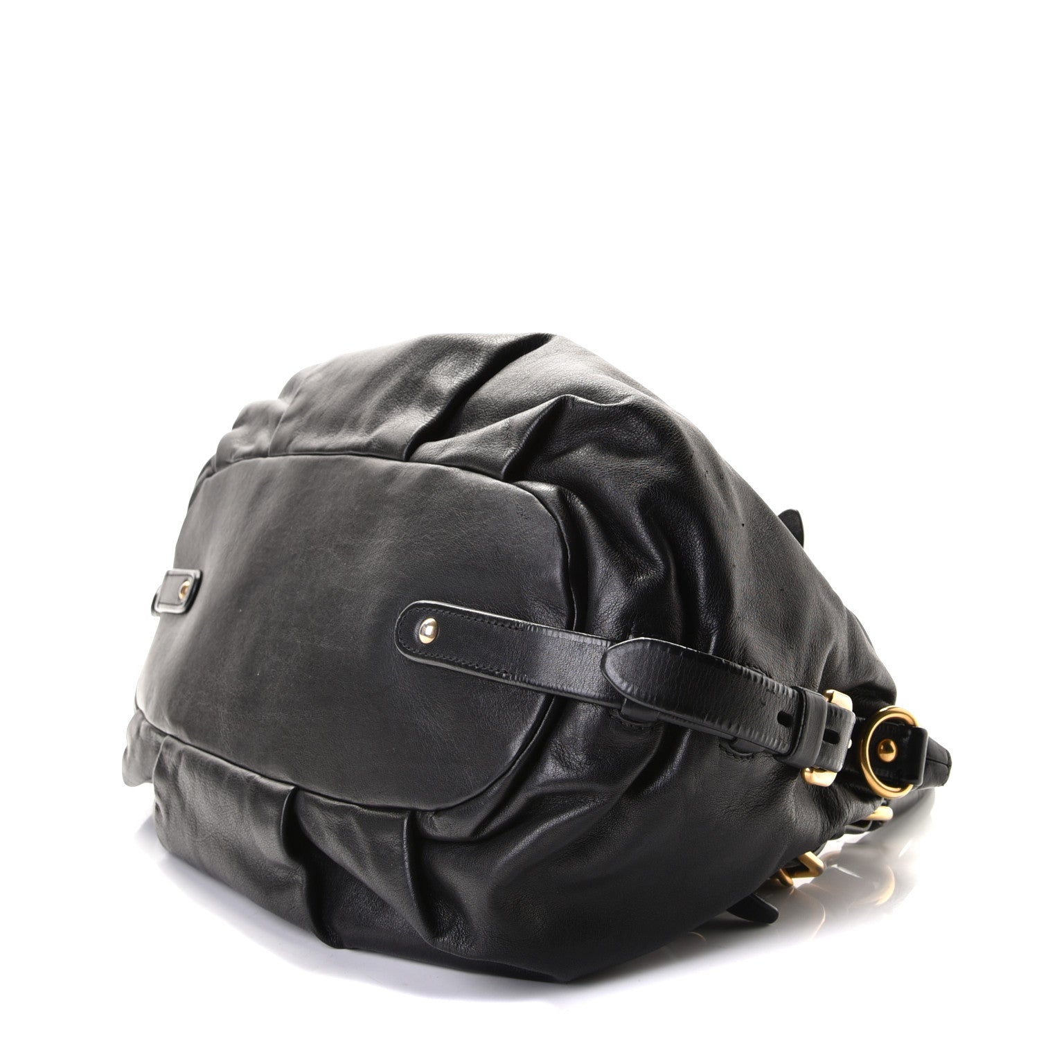 Prada Vitello Soft Shopping Satchel Black 7 of 7