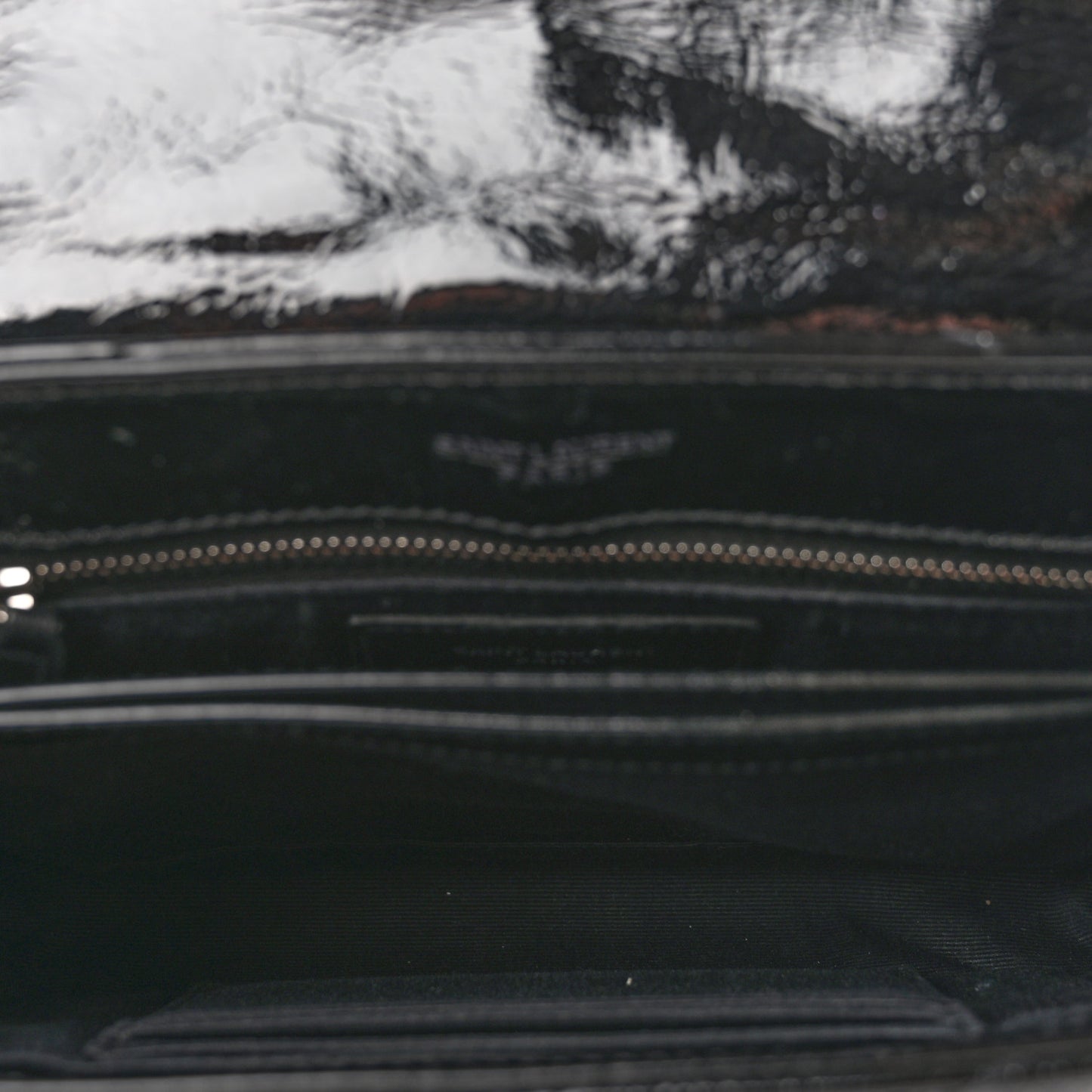 Patent Y Quilted Monogram Toy Loulou Crossbody Bag Black