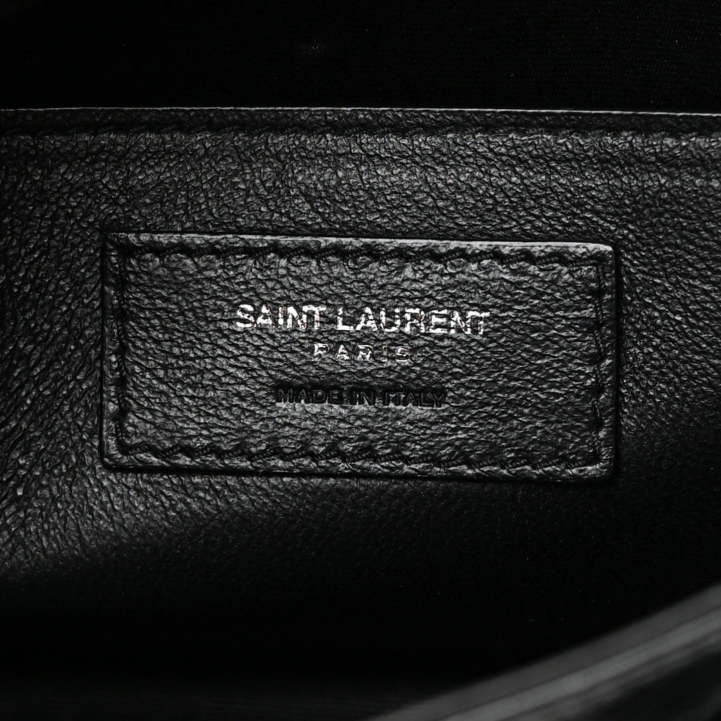 Crinkled Lambskin Matelasse Monogram Baby Niki Chain Satchel Black