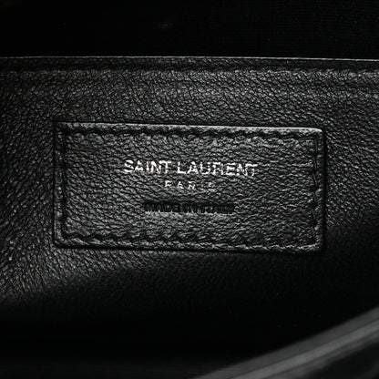 Saint Laurent Crinkled Lambskin Matelasse Monogram Baby Niki Chain Satchel Black 6 of 11