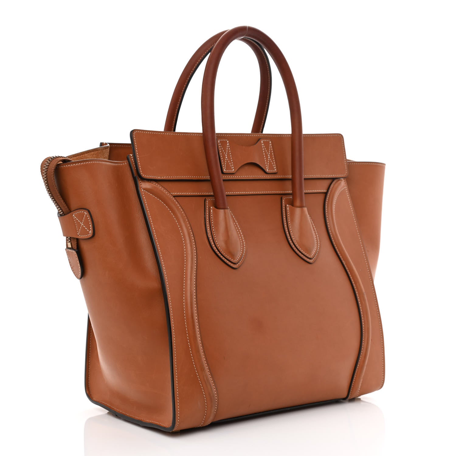 Celine Natural Calfskin Luggage Tan 3 of 15