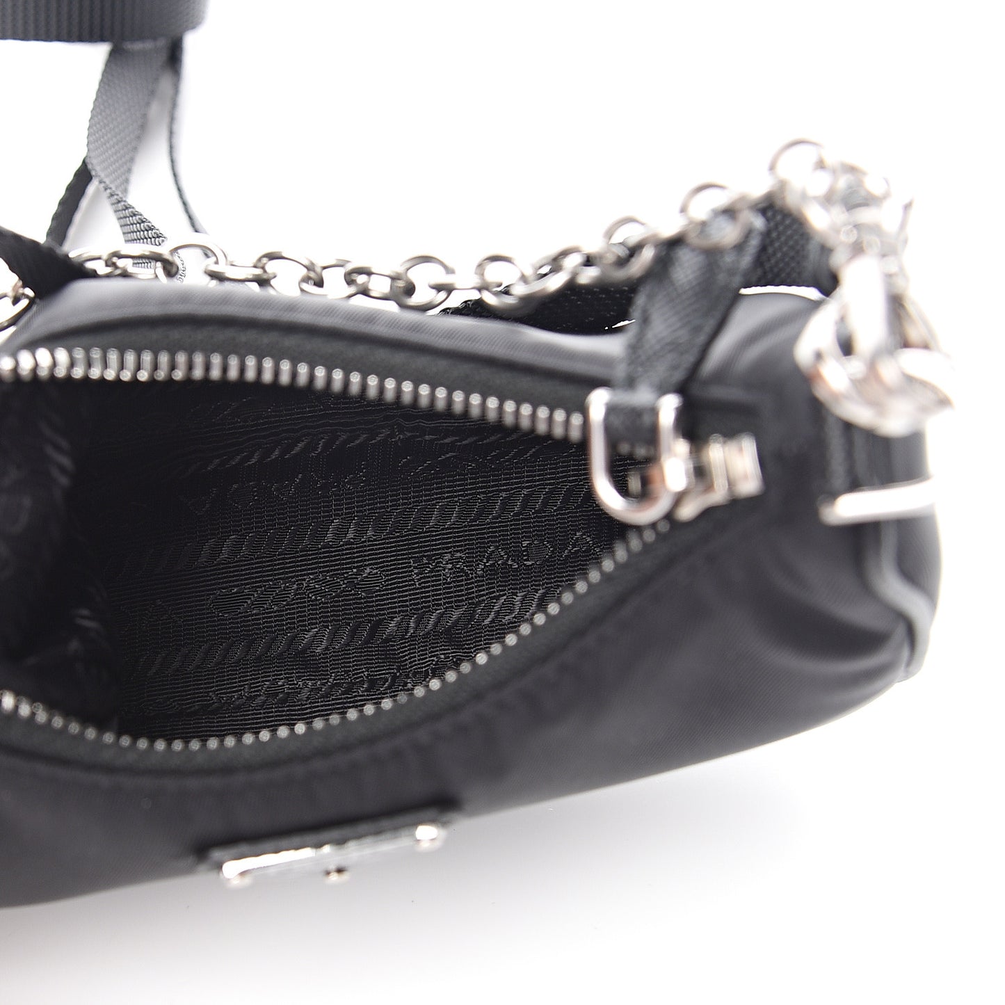 Tessuto Nylon Mini Re-Edition 2000 Shoulder Bag Black
