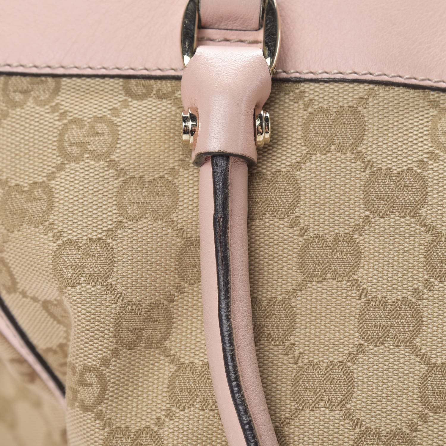 Gucci Monogram D Gold Ring Tote Pink 14 of 17