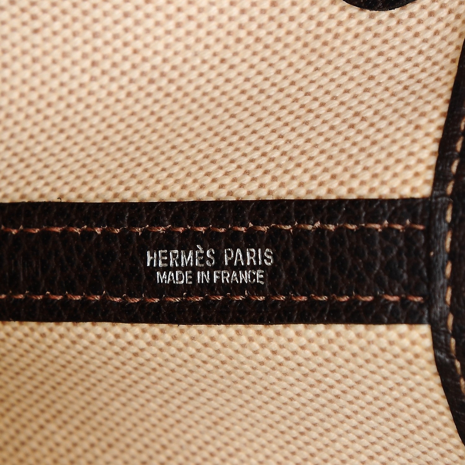 Hermes Toile Buffle Gala Garden Party Tote 36 MM Marron Fonce 6 of 9