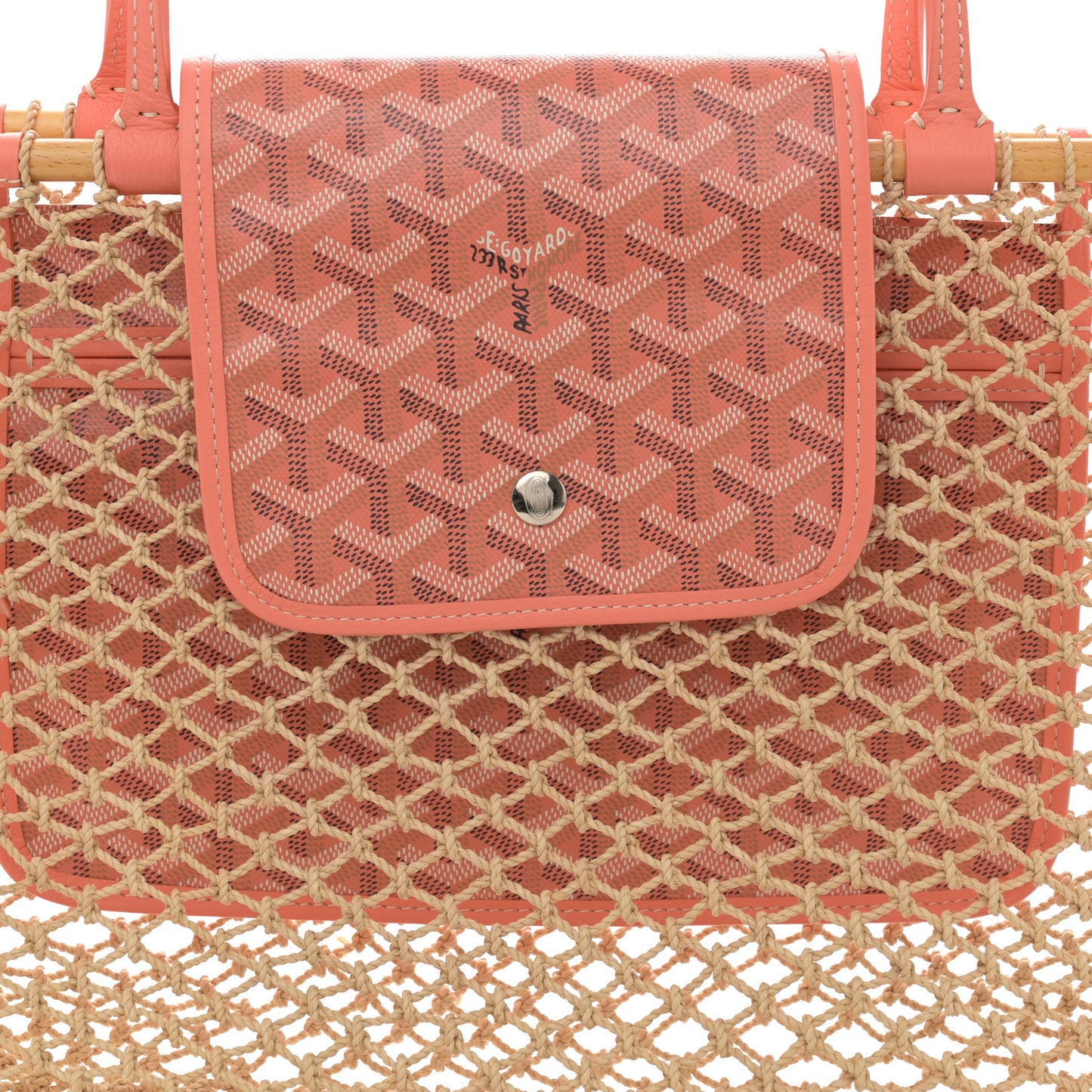 Goyardine Net Aligre Tote Coral