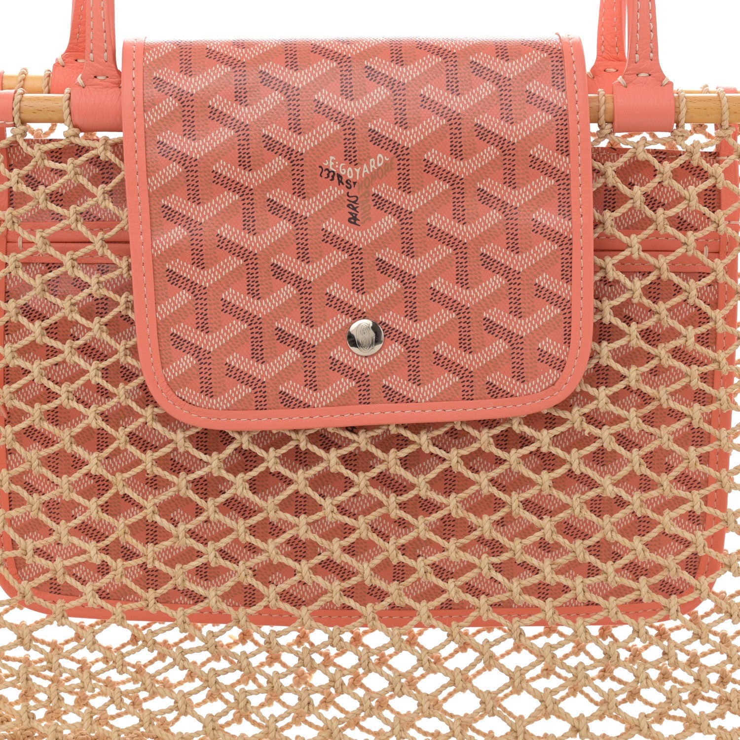 Goyard Goyardine Net Aligre Tote Coral 7 of 9