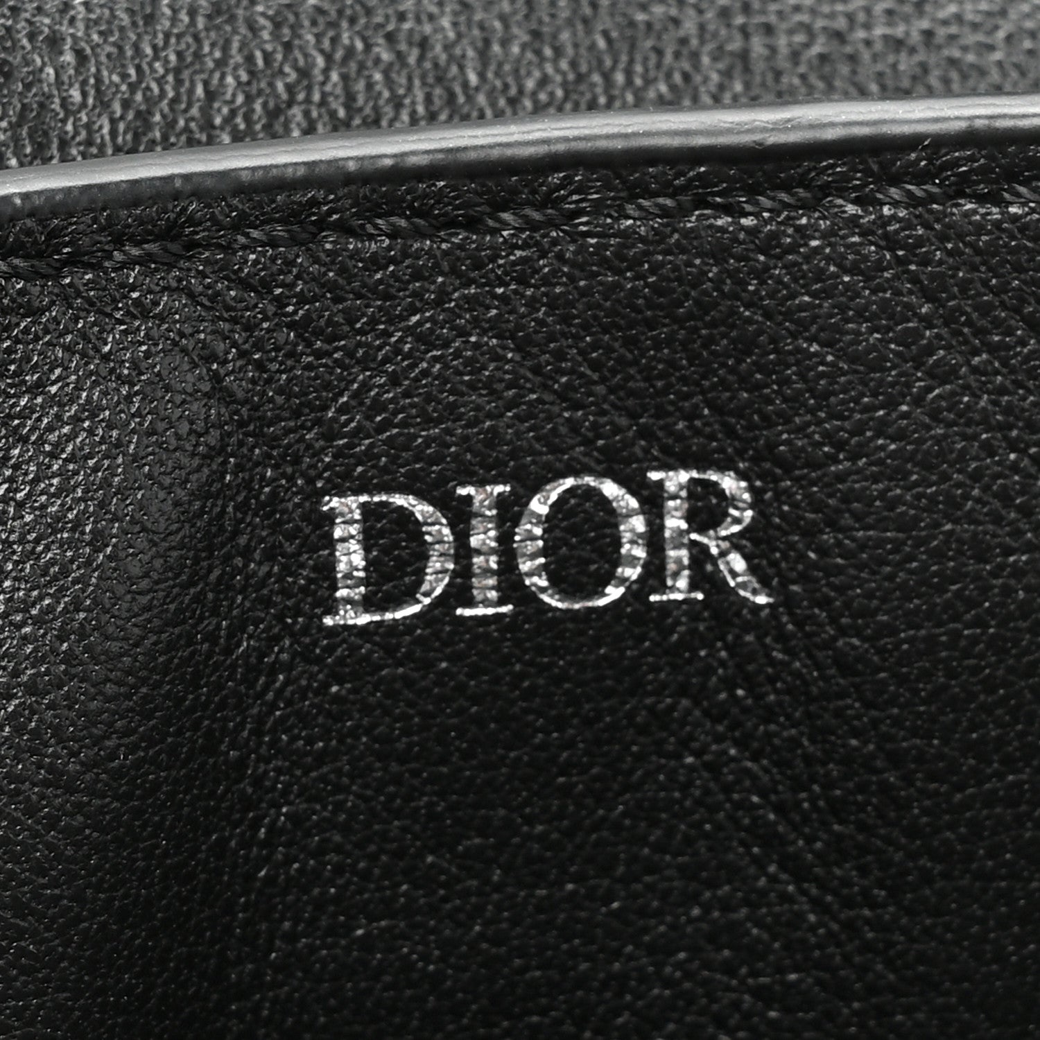 Christian Dior Grained Calfskin Saddle Pouch Belt Bag Black 6 of 11