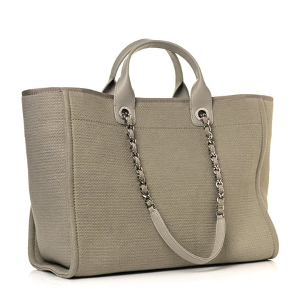 Chanel Mixed Fibers Medium Deauville Tote Grey 3 of 13