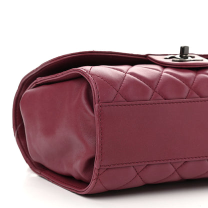 Chanel Lambskin Medium Grocery By Chanel Drawstring Shopping Bag Dark Pink 9 of 10