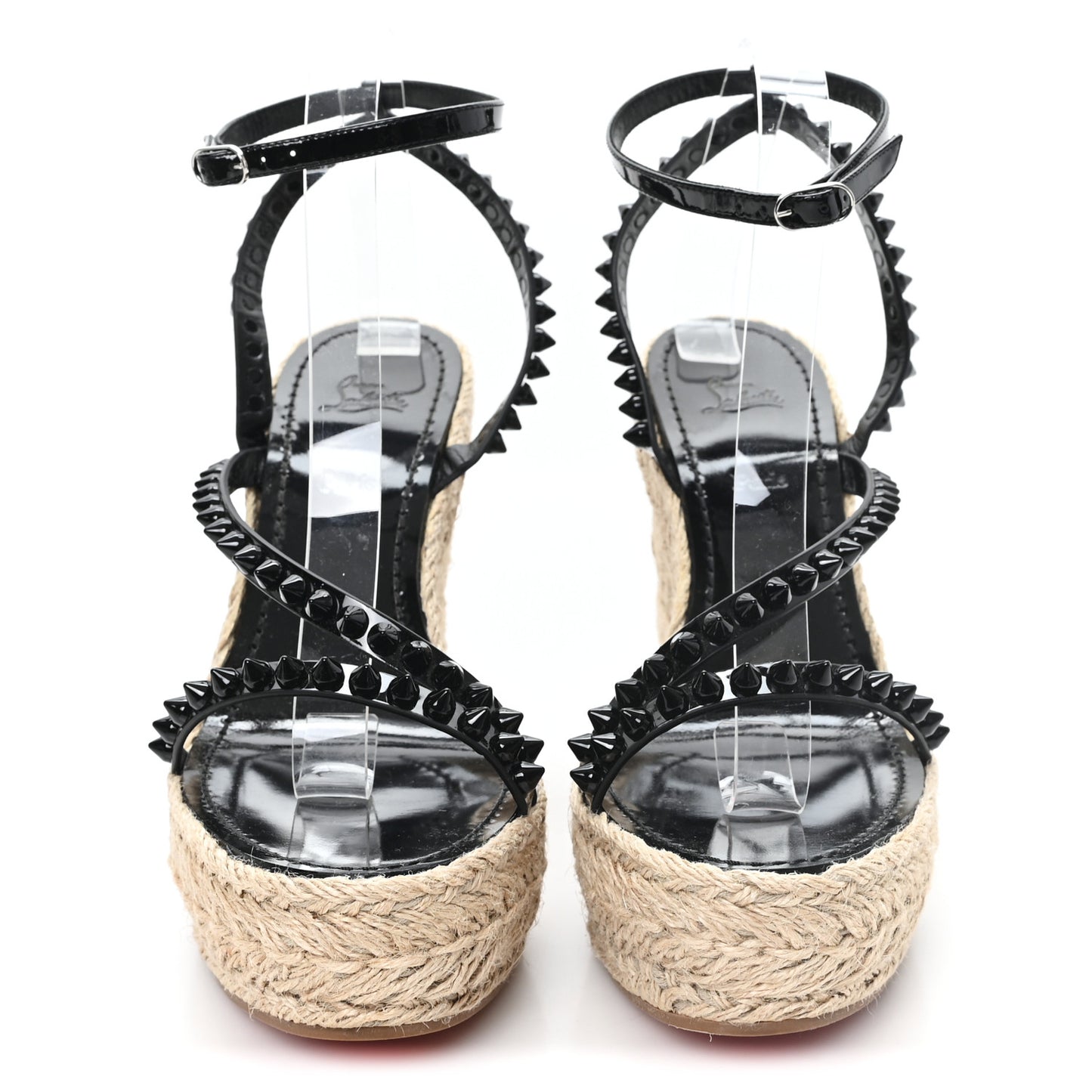 Patent Mafaldina 120 Wedge Sandals 41 Black
