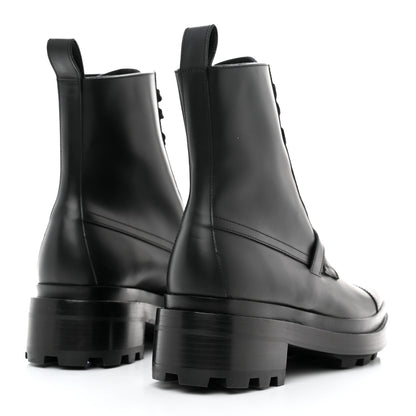 Hermes Glossed Calfskin Funk Ankle Boots 38 Black 4 of 8