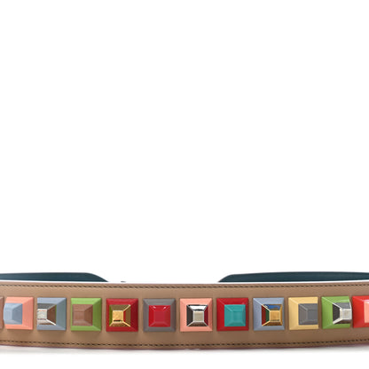 Fendi Vitello Dolce Plexiglass Bi-Color Studded Strap You Cuoio Oceano Multicolor 4 of 4