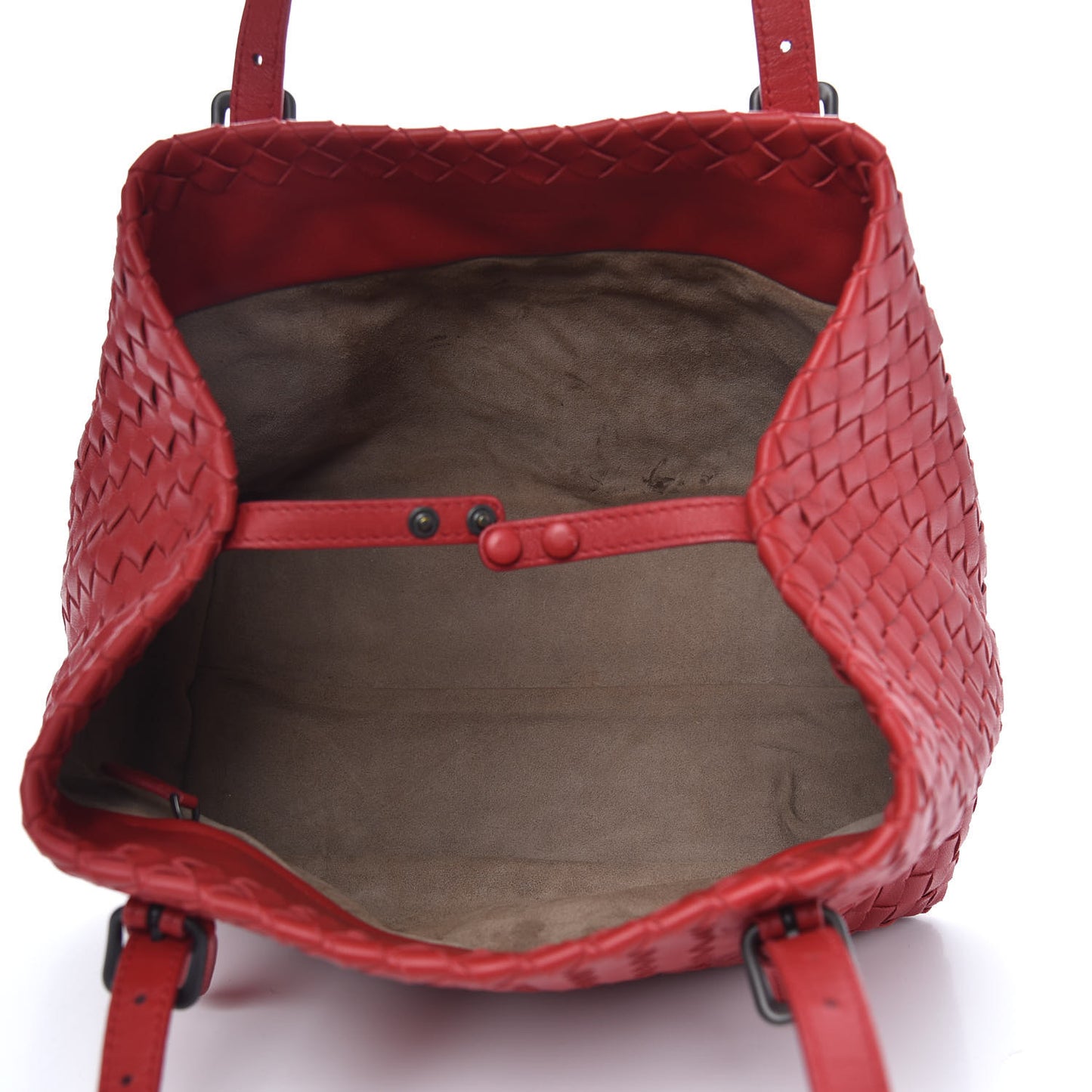 Nappa Intrecciato Small Cesta Tote Red