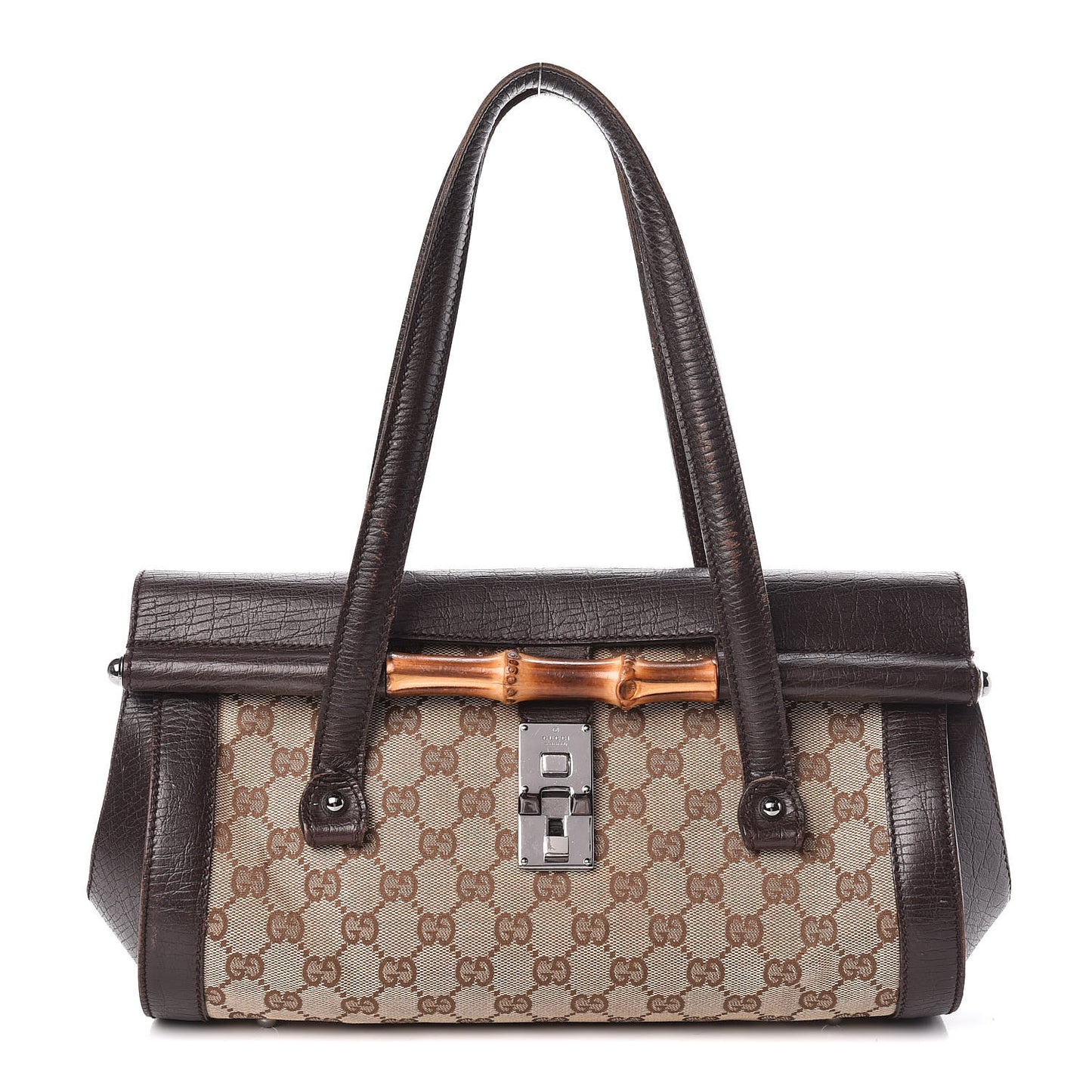 Monogram Bamboo Bullet Bag Dark Brown