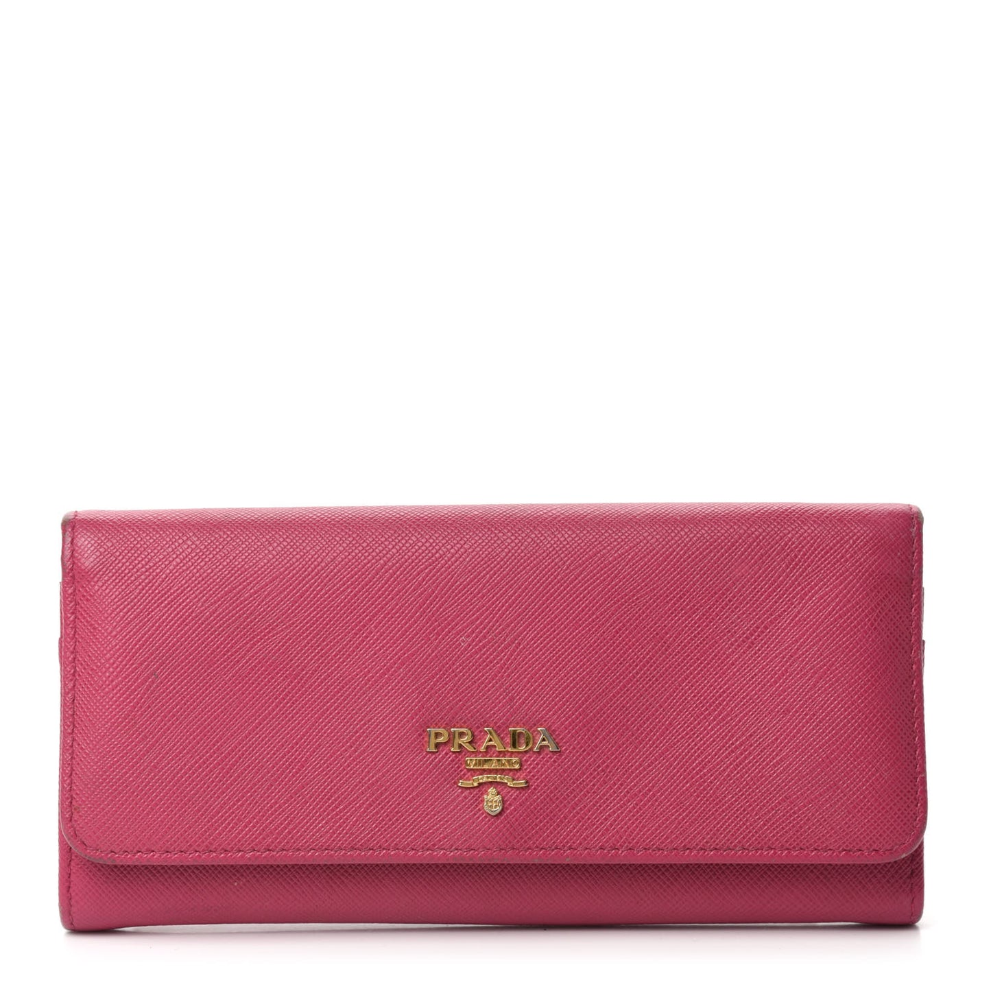 Saffiano Metal Continental Flap Wallet Peonia