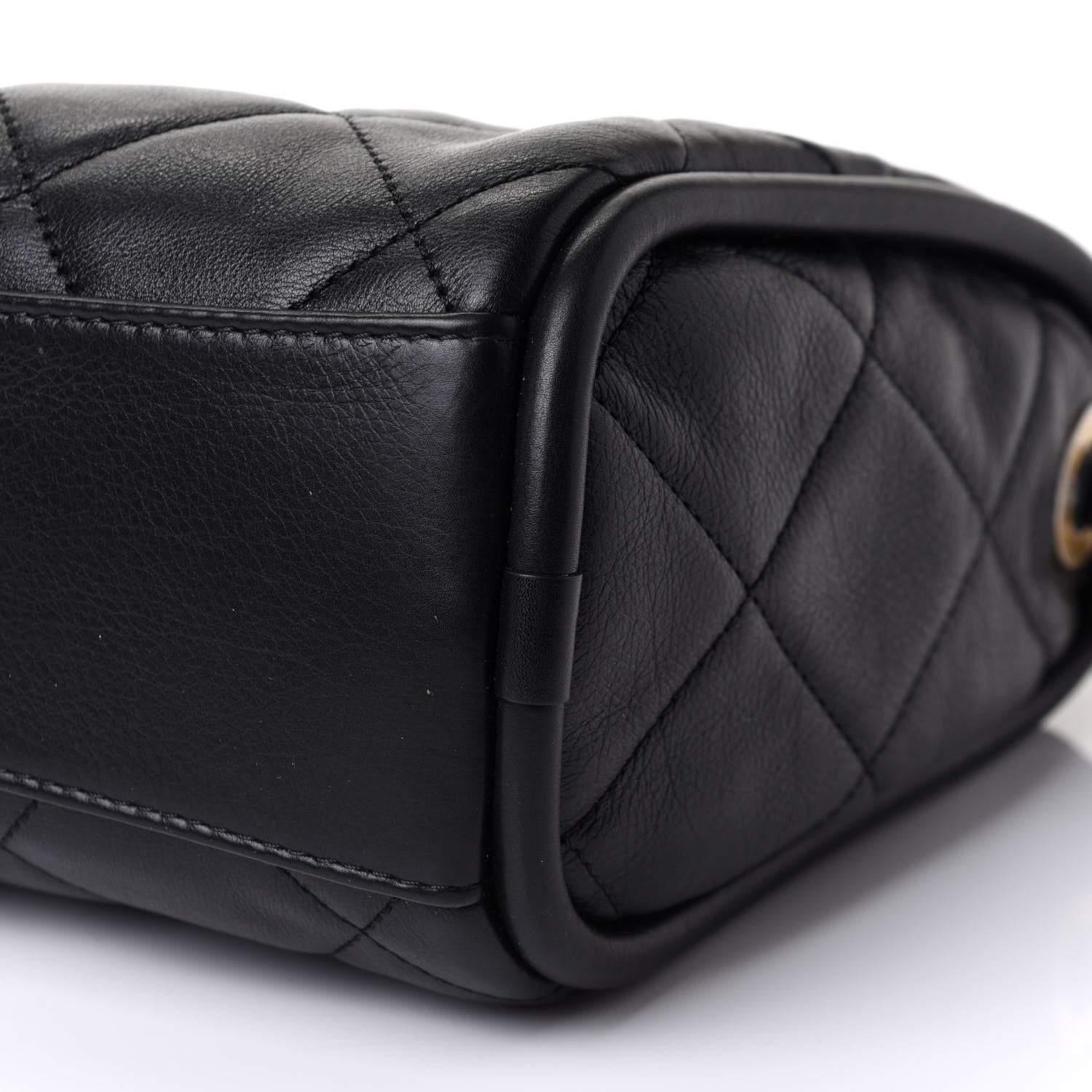 Chanel Shiny Lambskin Quilted Fashion Therapy Bowling Bag Black 10 of 11