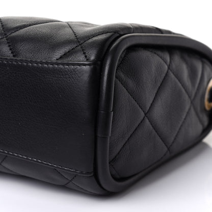 Chanel Shiny Lambskin Quilted Fashion Therapy Bowling Bag Black 10 of 11