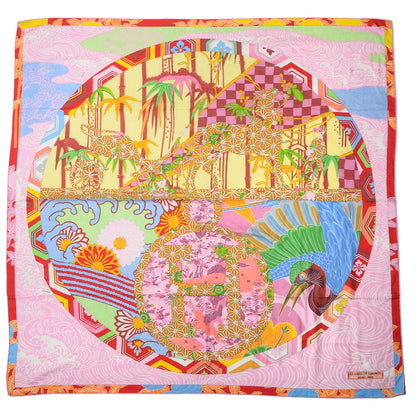 Hermes Cashmere Silk Ex Libris En Monogram Kimonos Shawl 140 3 of 6