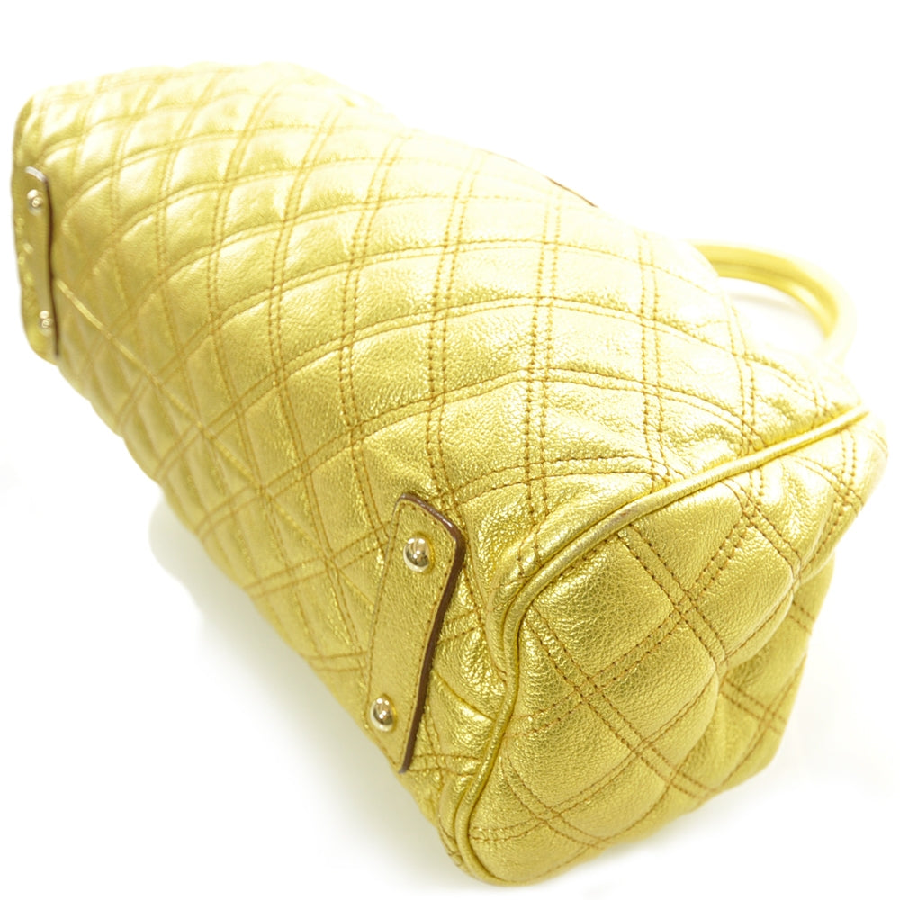Quilted Leather Stam Metallic Gold