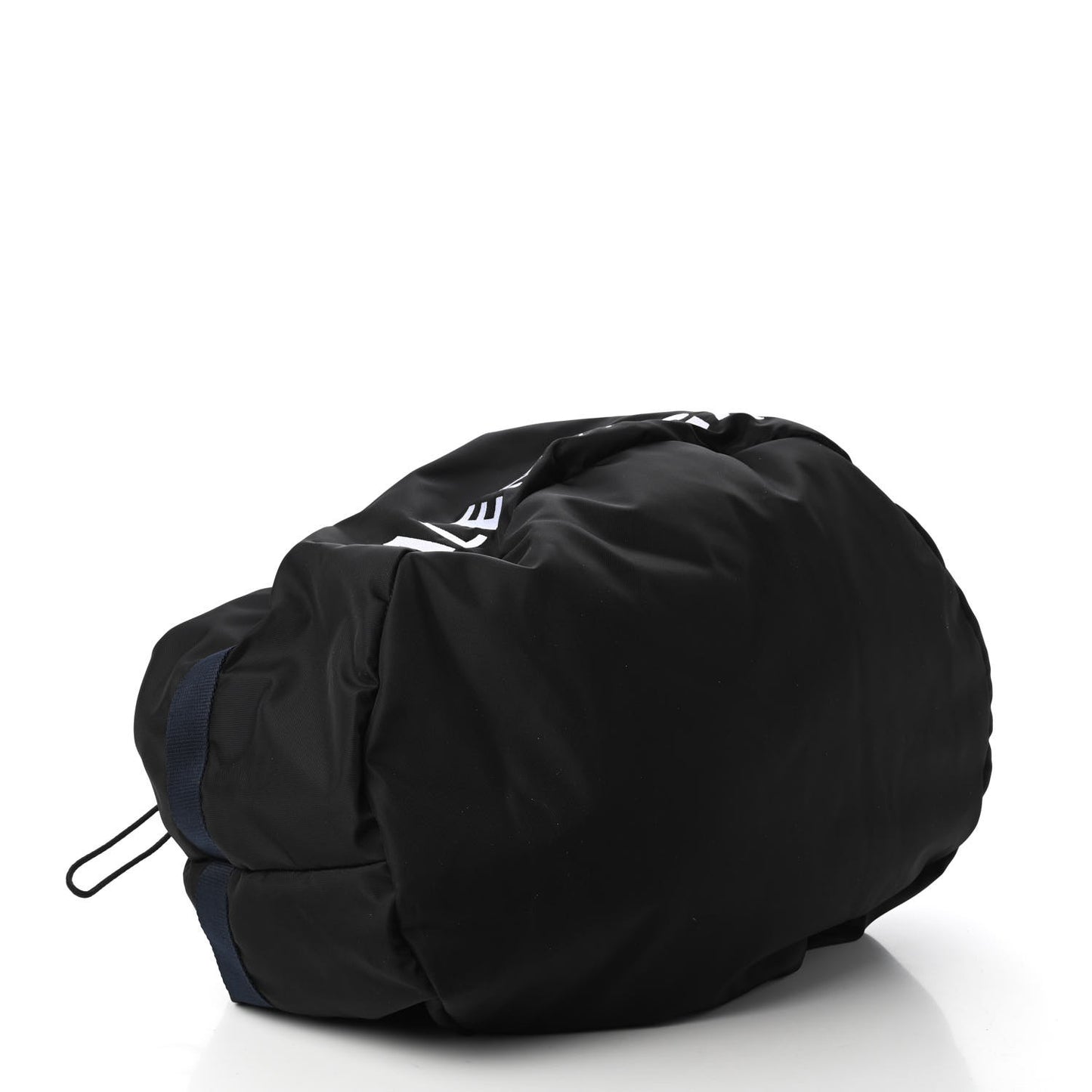 Textured Sport Nylon Logo Embroidered S Wheel Gym Bag Black Bleu Navy