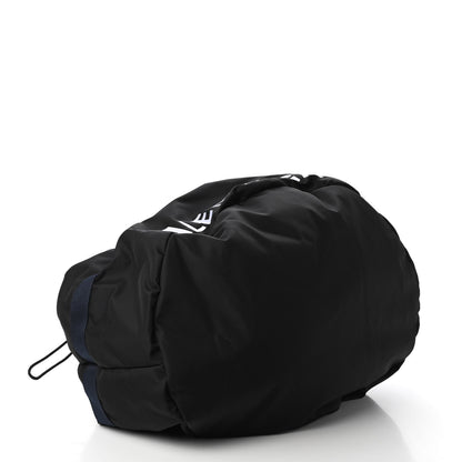 Balenciaga Textured Sport Nylon Logo Embroidered S Wheel Gym Bag Black Bleu Navy 4 of 10