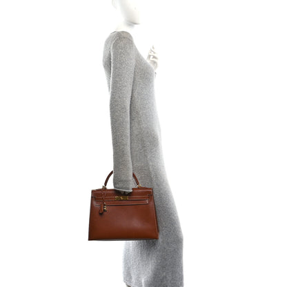 Hermes Veau Grain Lisse Kelly Sellier 32 Noisette 2 of 16