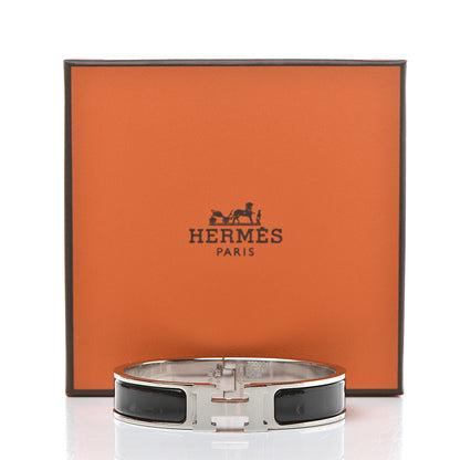 Hermes Enamel Narrow Clic Clac H Bracelet Black 6 of 6