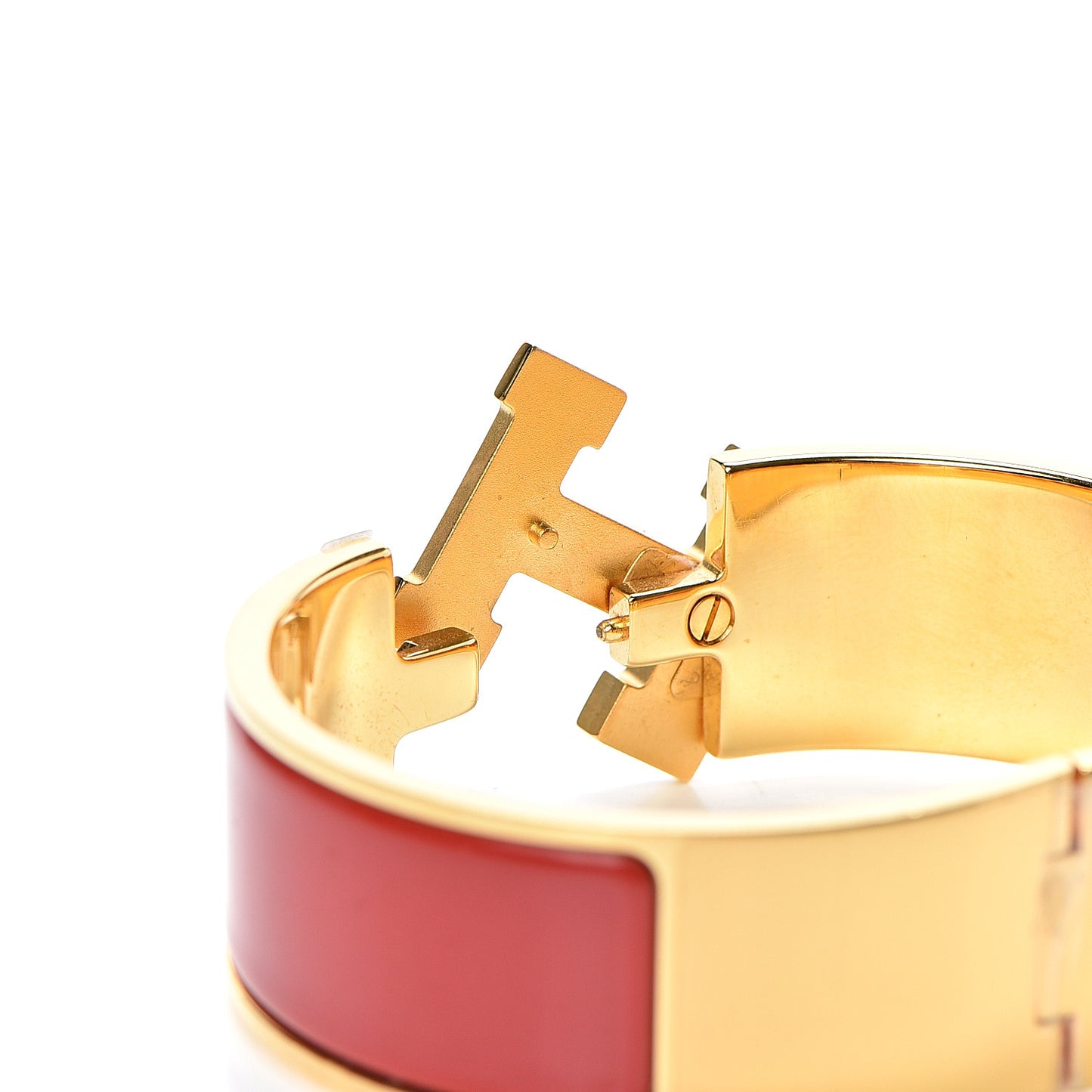 Enamel Wide Clic Clac H Bracelet PM Red