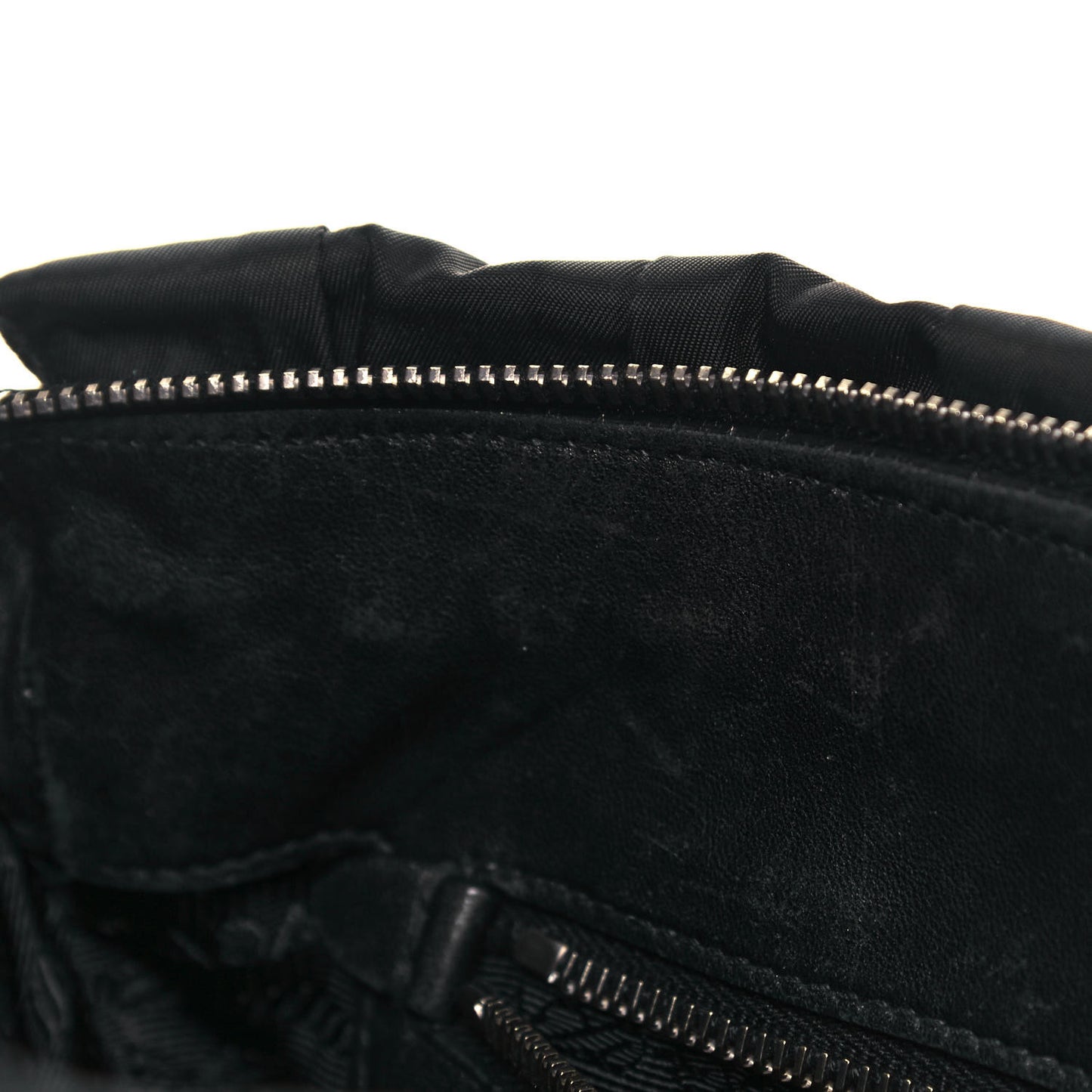Tessuto Nylon Nappa Braided Gaufre Shopping Satchel Black