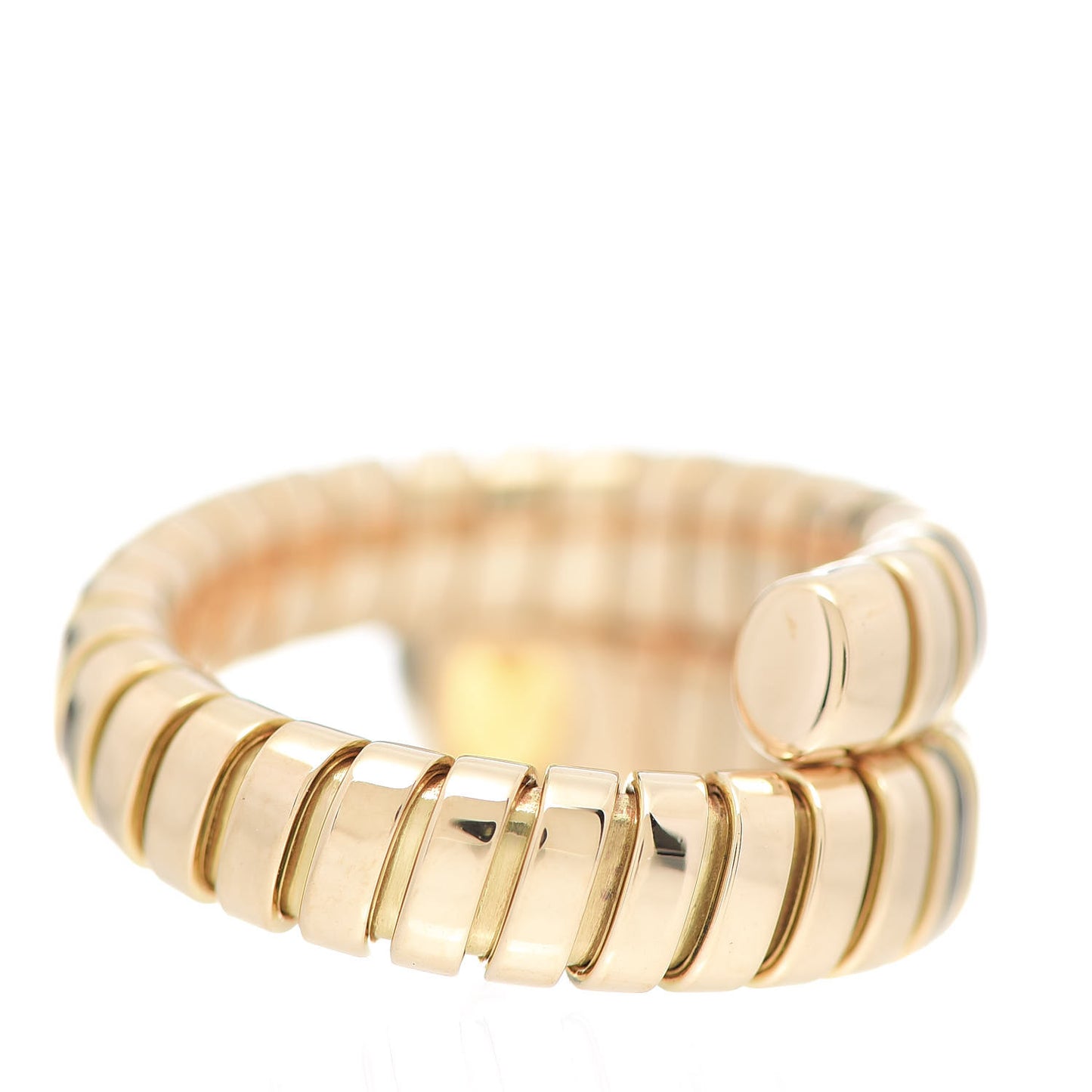 18K Yellow Gold Citrine Tubogas Ring 50 5.5