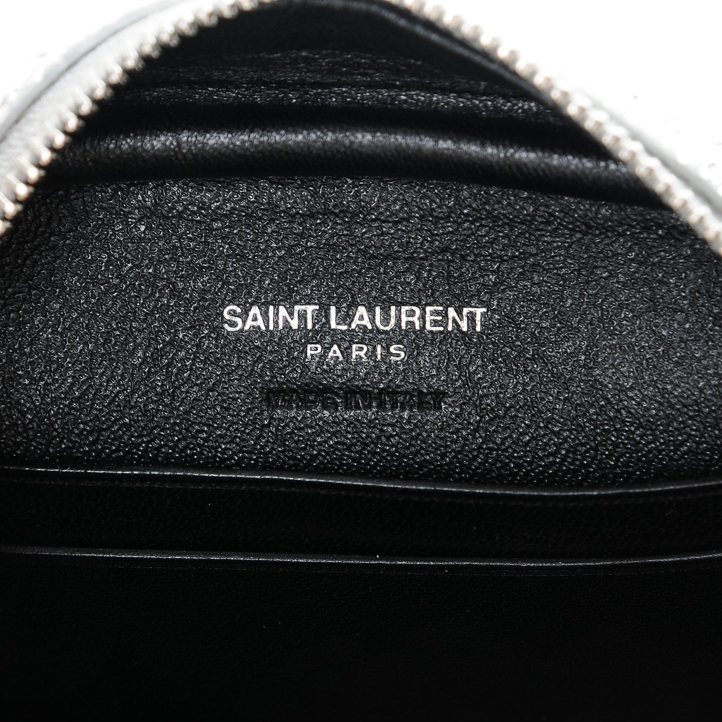Metallic Calfskin Monogram Blogger Bag Argento Nero