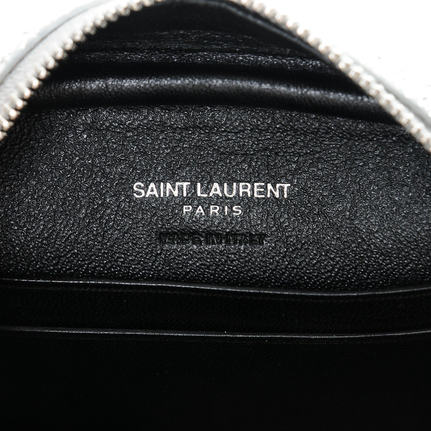 Saint Laurent Metallic Calfskin Monogram Blogger Bag Argento Nero 6 of 6