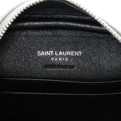 Saint Laurent Metallic Calfskin Monogram Blogger Bag Argento Nero 6 of 6