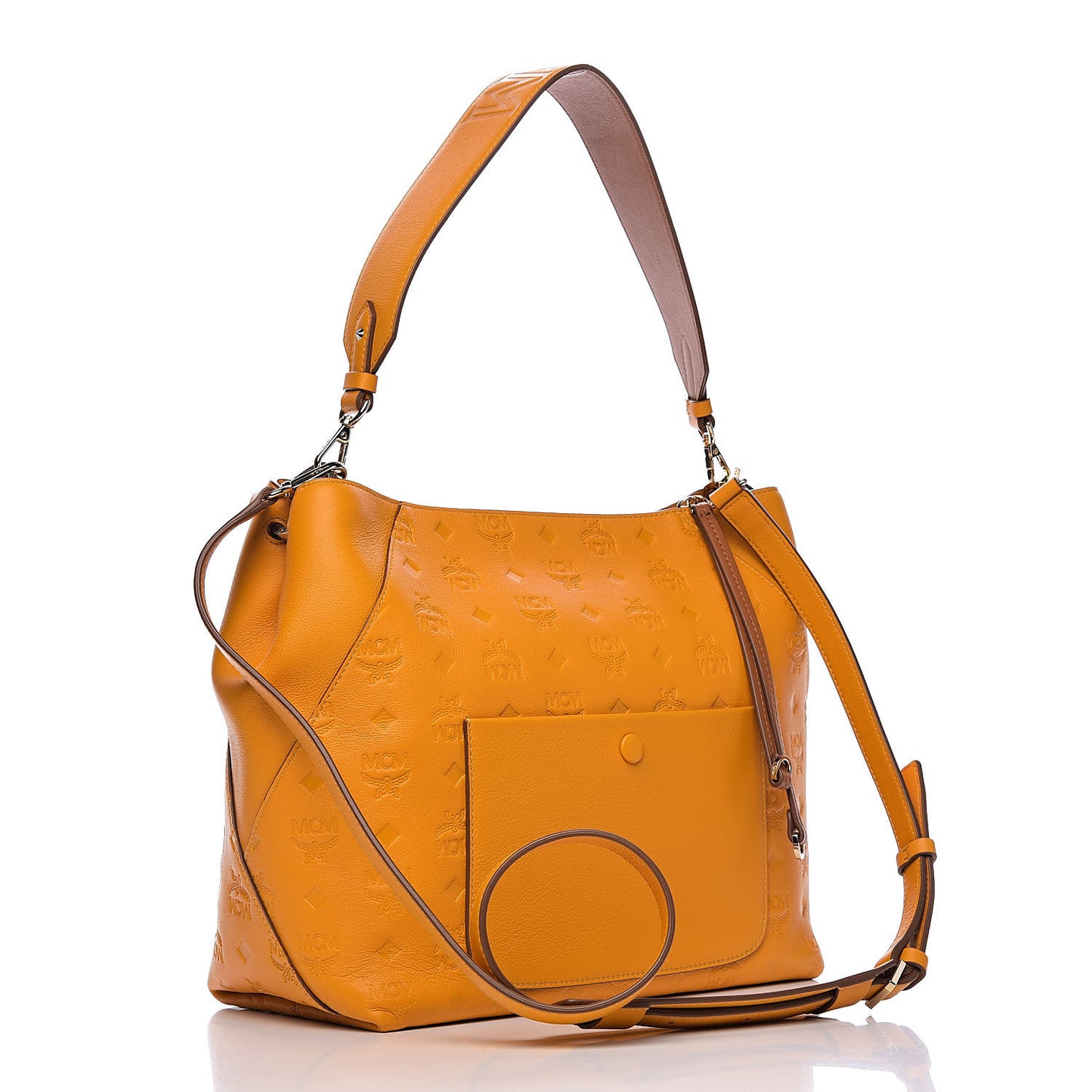 Calfskin Ottomar Monogram Medium Klara Hobo Golden Mango