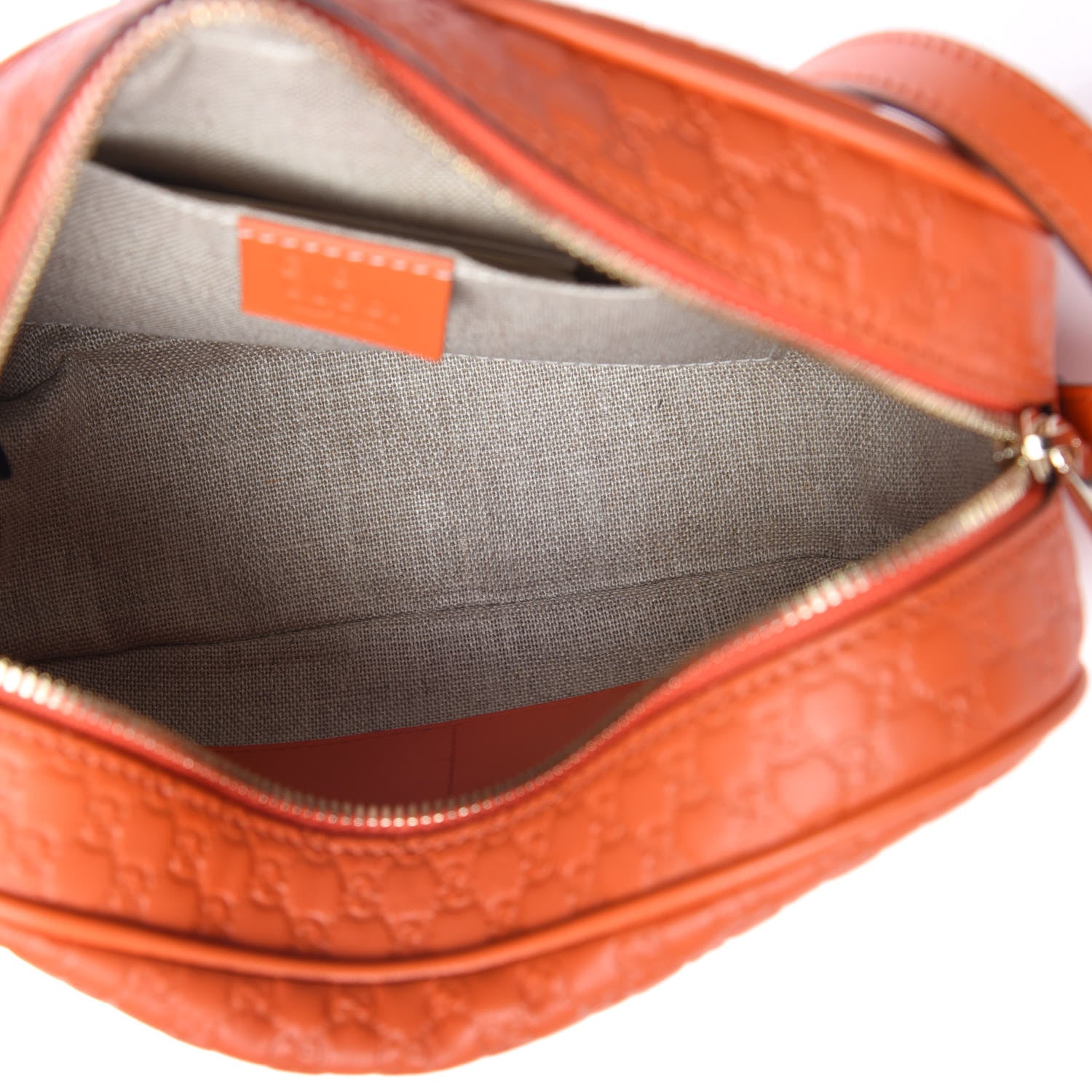 Gucci Soft Microguccissima Mini Bree Messenger Bag Sun Orange 5 of 9