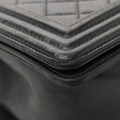 Chanel Lambskin Quilted Medium Boy Flap Black 13 of 13