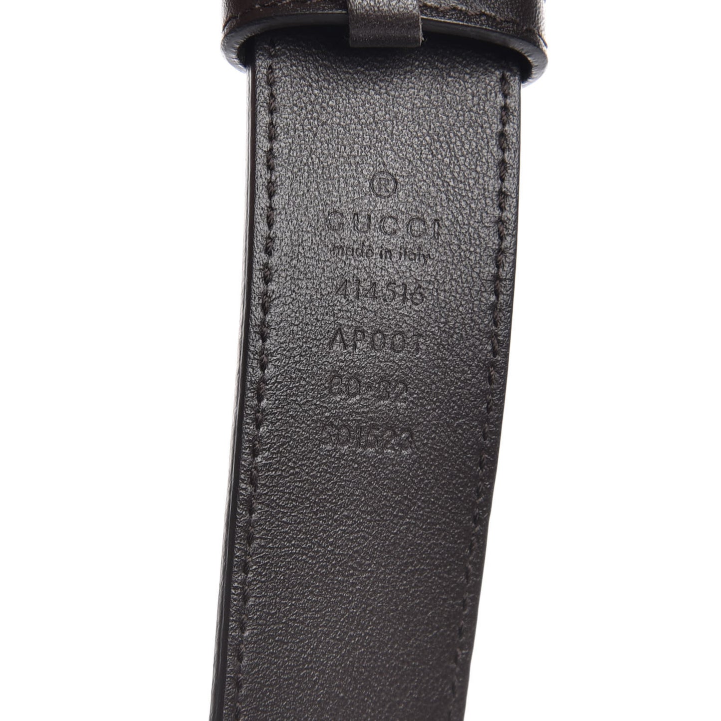 Calfskin Double G 30mm Belt 80 32 Dark Cocoa