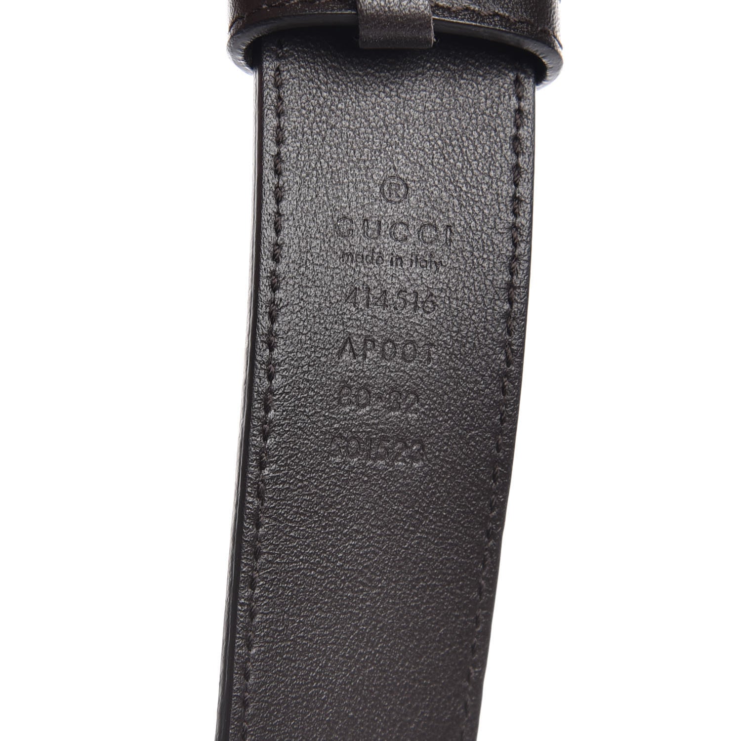 Gucci Calfskin Double G 30mm Belt 80 32 Dark Cocoa 4 of 7