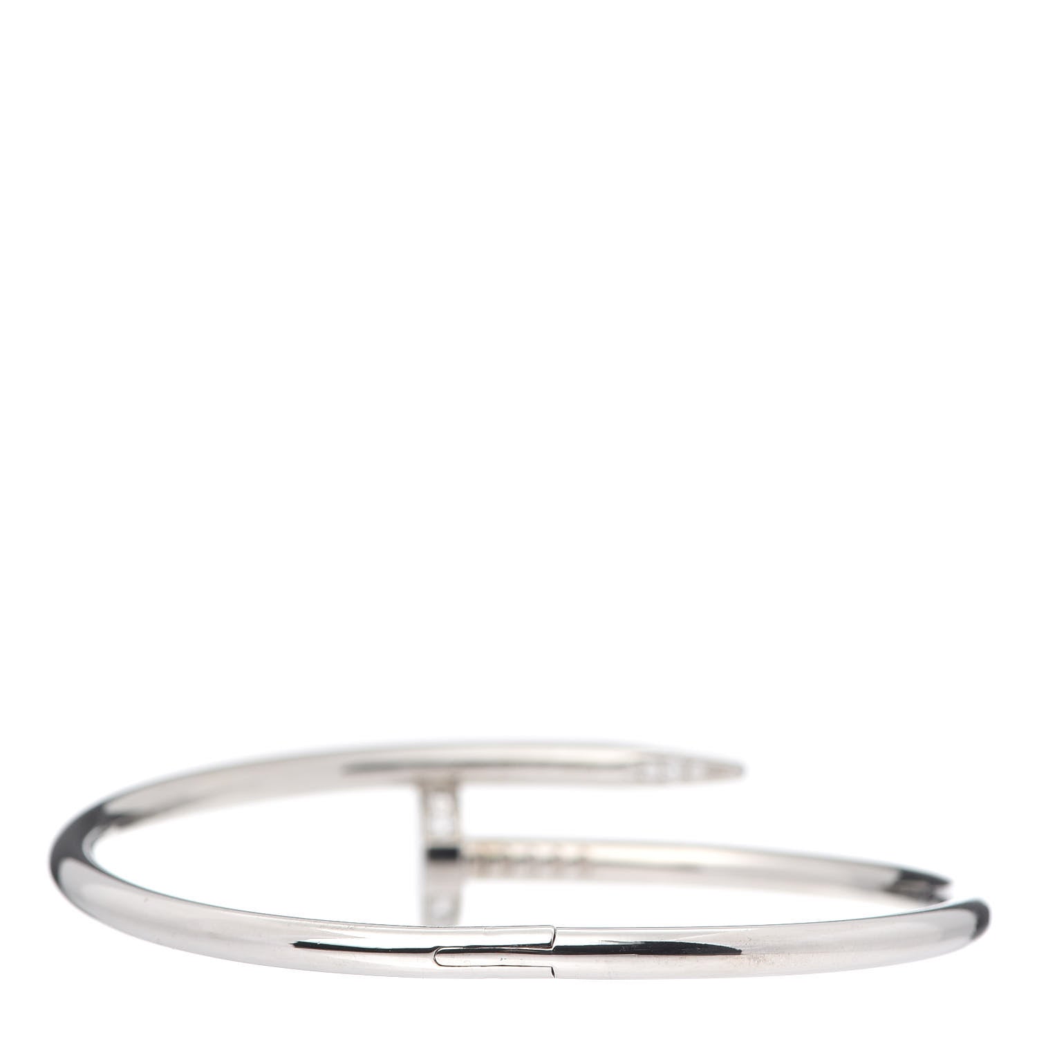 Cartier 18K White Gold Diamond Juste Un Clou Bracelet 17 3 of 5