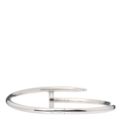Cartier 18K White Gold Diamond Juste Un Clou Bracelet 17 3 of 5